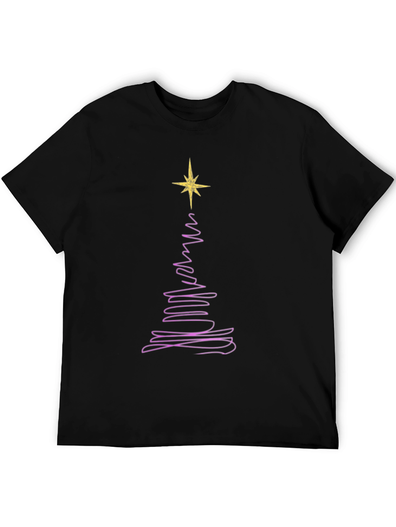 Christmas Tree Line Art T-Shirt
