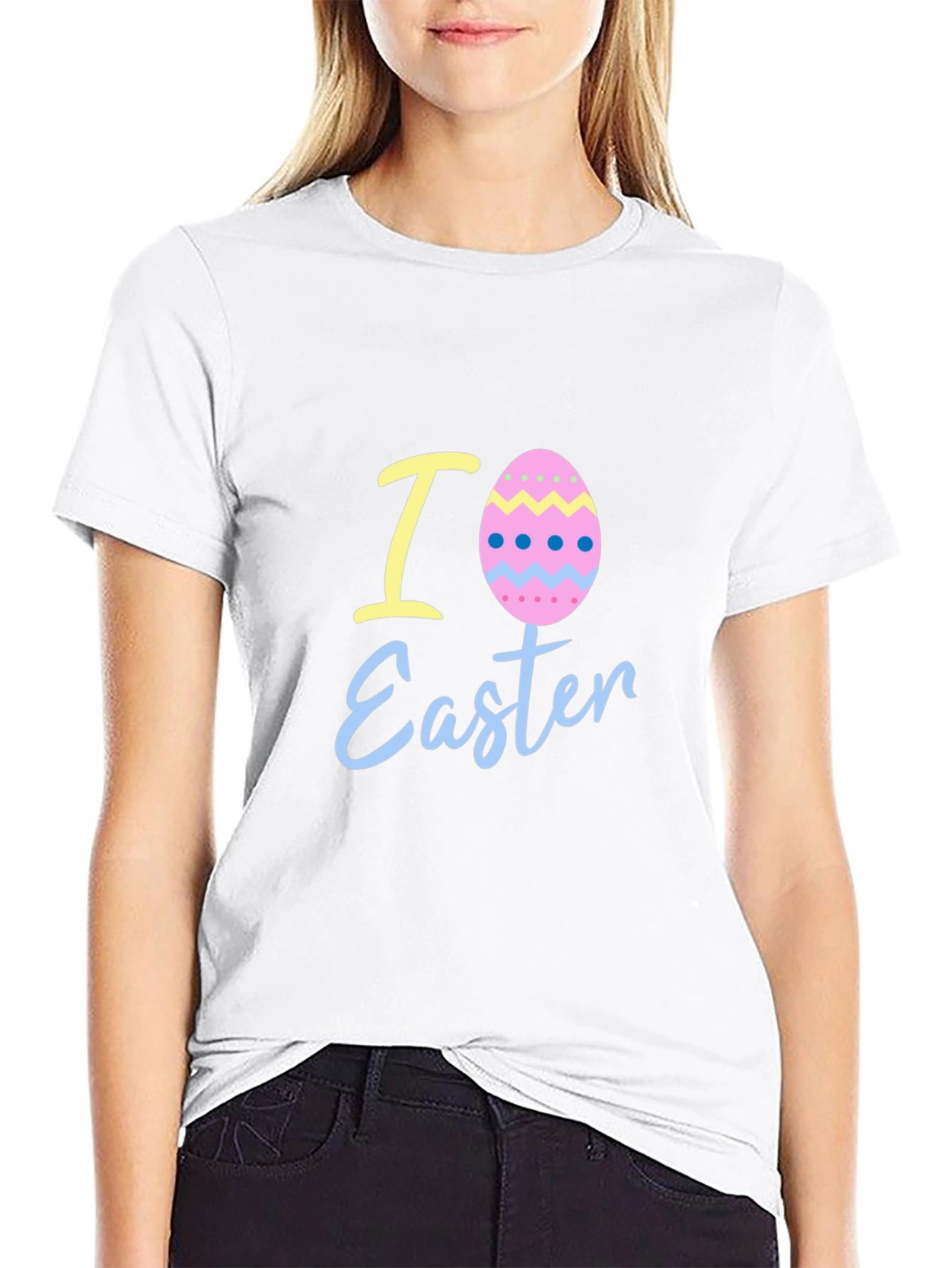 I Love Easter Egg Black T-Shirt