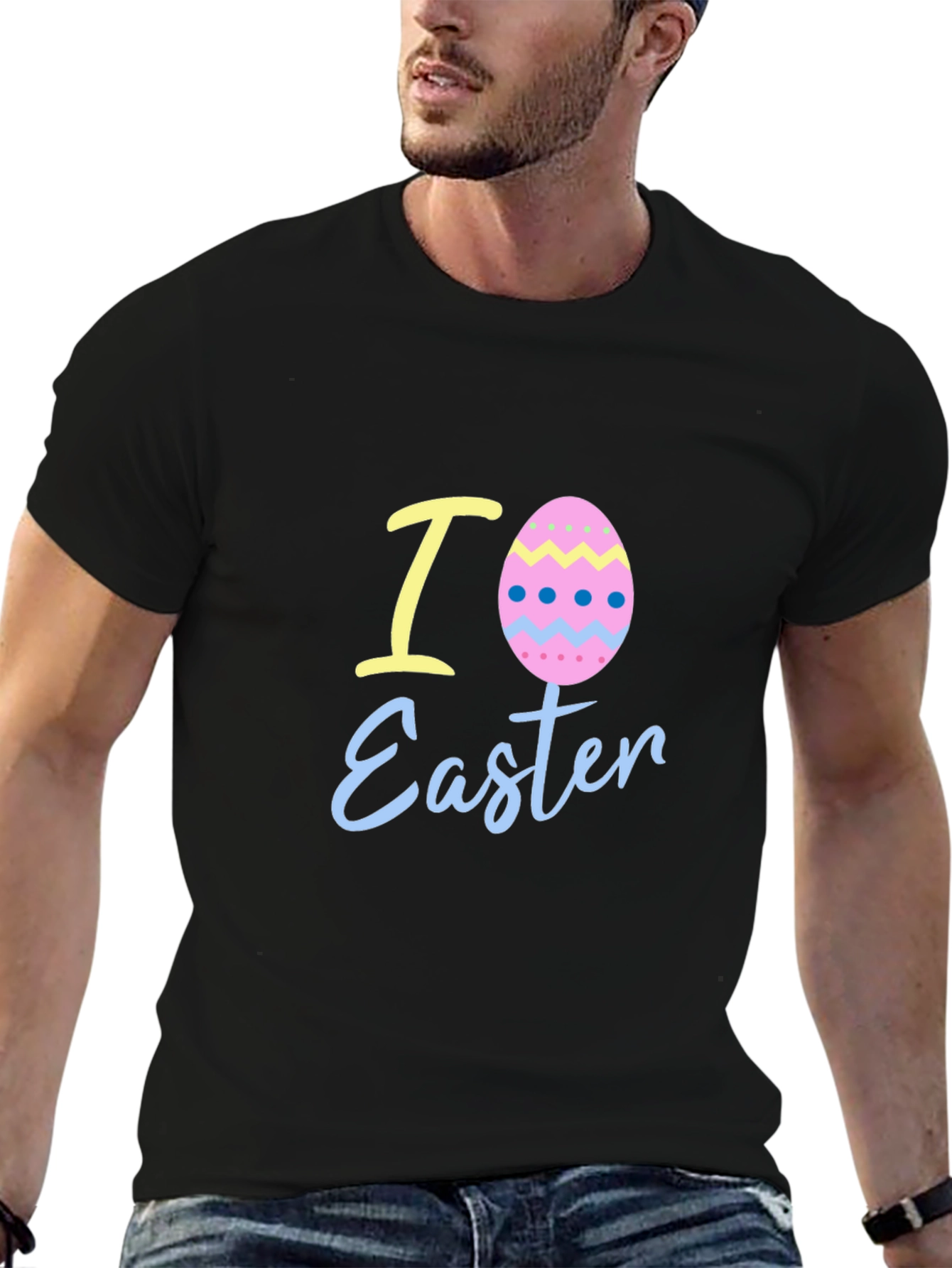 I Love Easter Egg Black T-Shirt