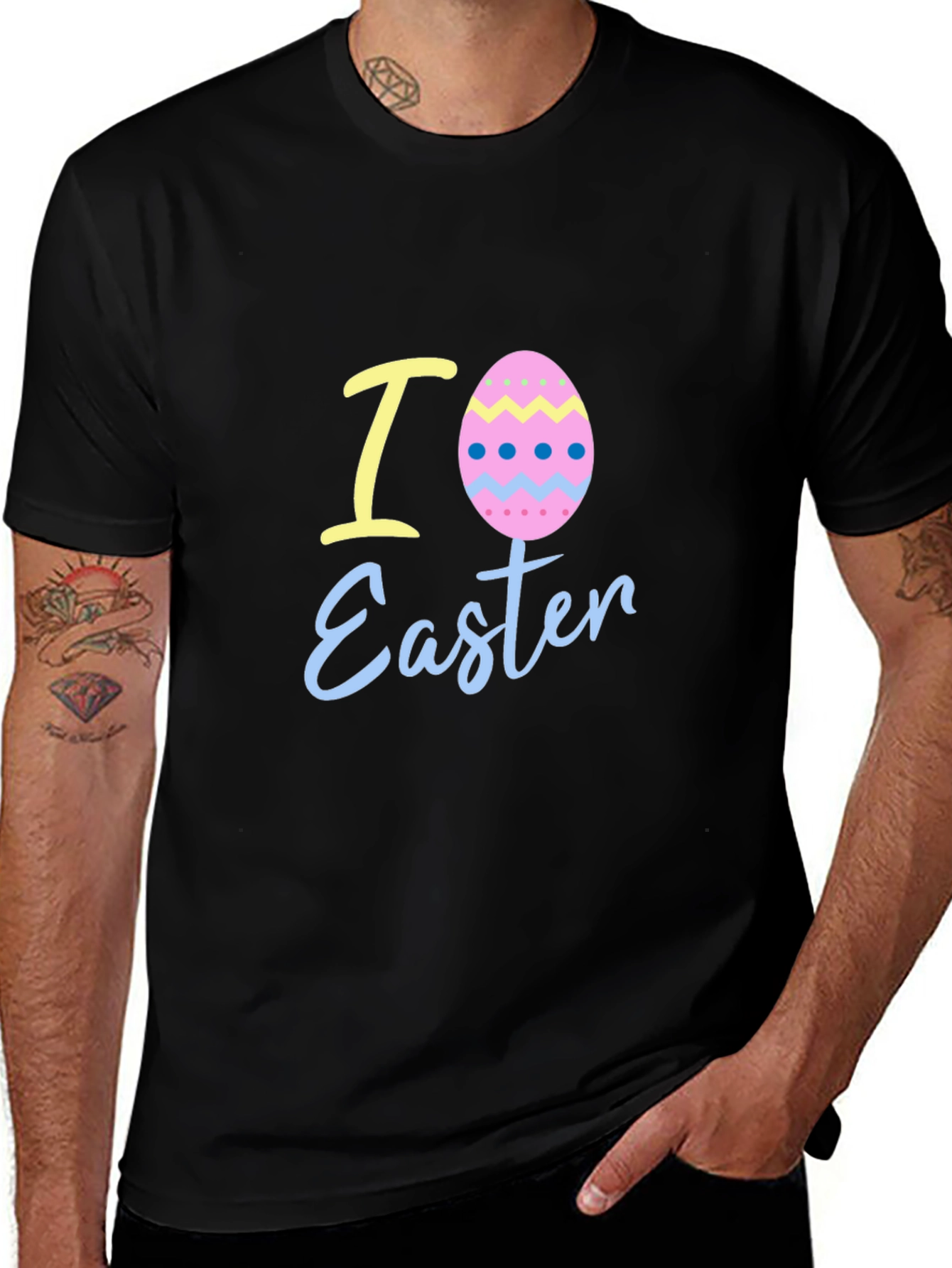 I Love Easter Egg Black T-Shirt