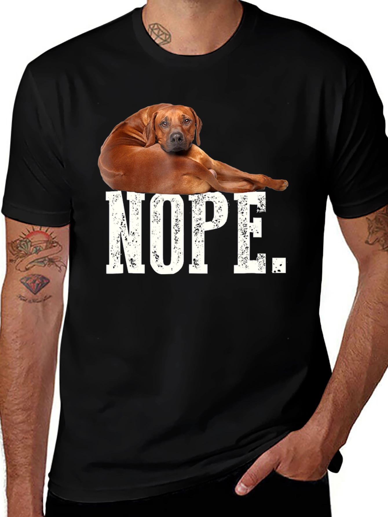 Nope Dog T-Shirt - Unisex Tee