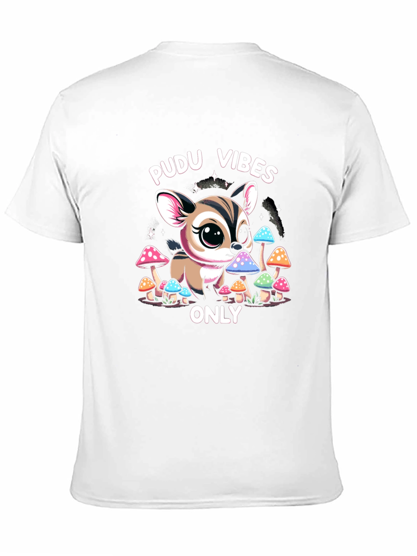 Pudu Vibes Only Graphic Tee - Black Cotton T-Shirt