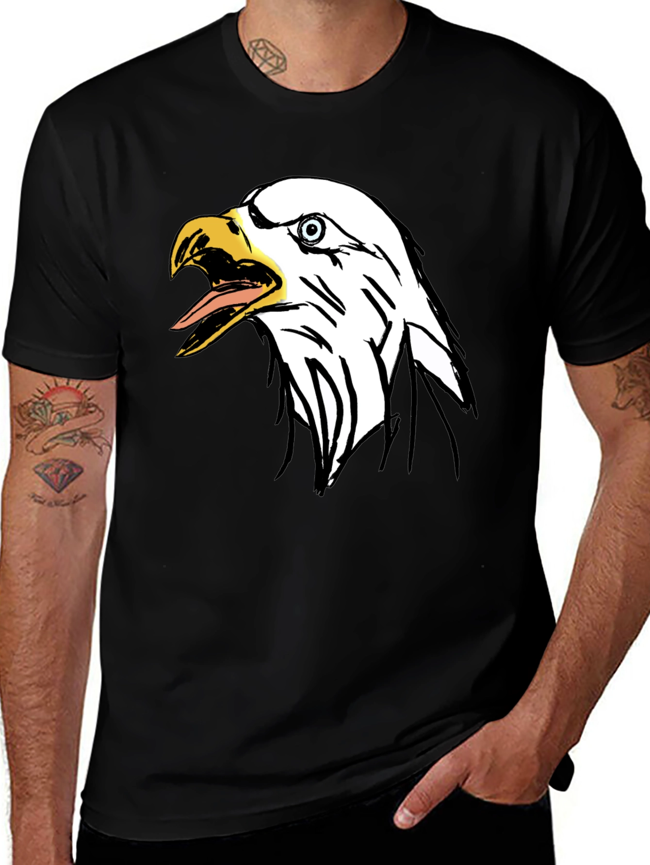 Eagle Graphic Tee - Mens Black T-Shirt