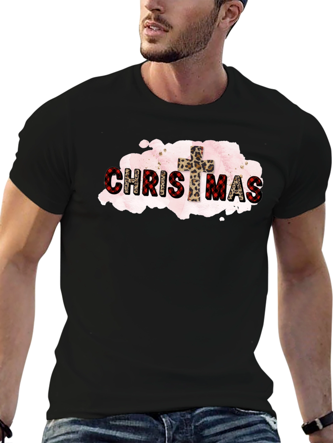 Christian Christmas Black T-Shirt