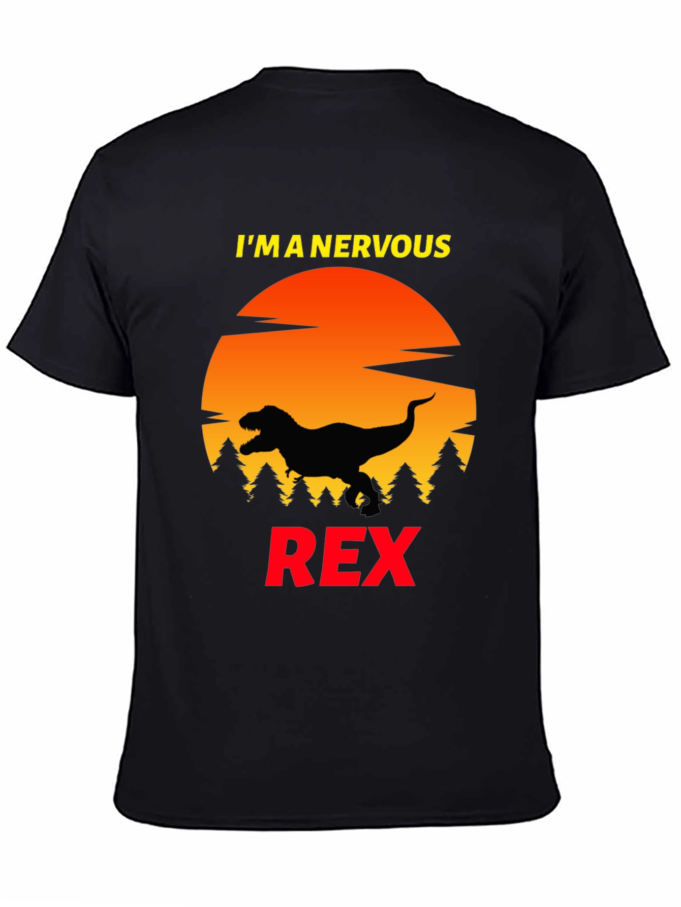 Nervous Rex T-Shirt - Funny Dinosaur Tee