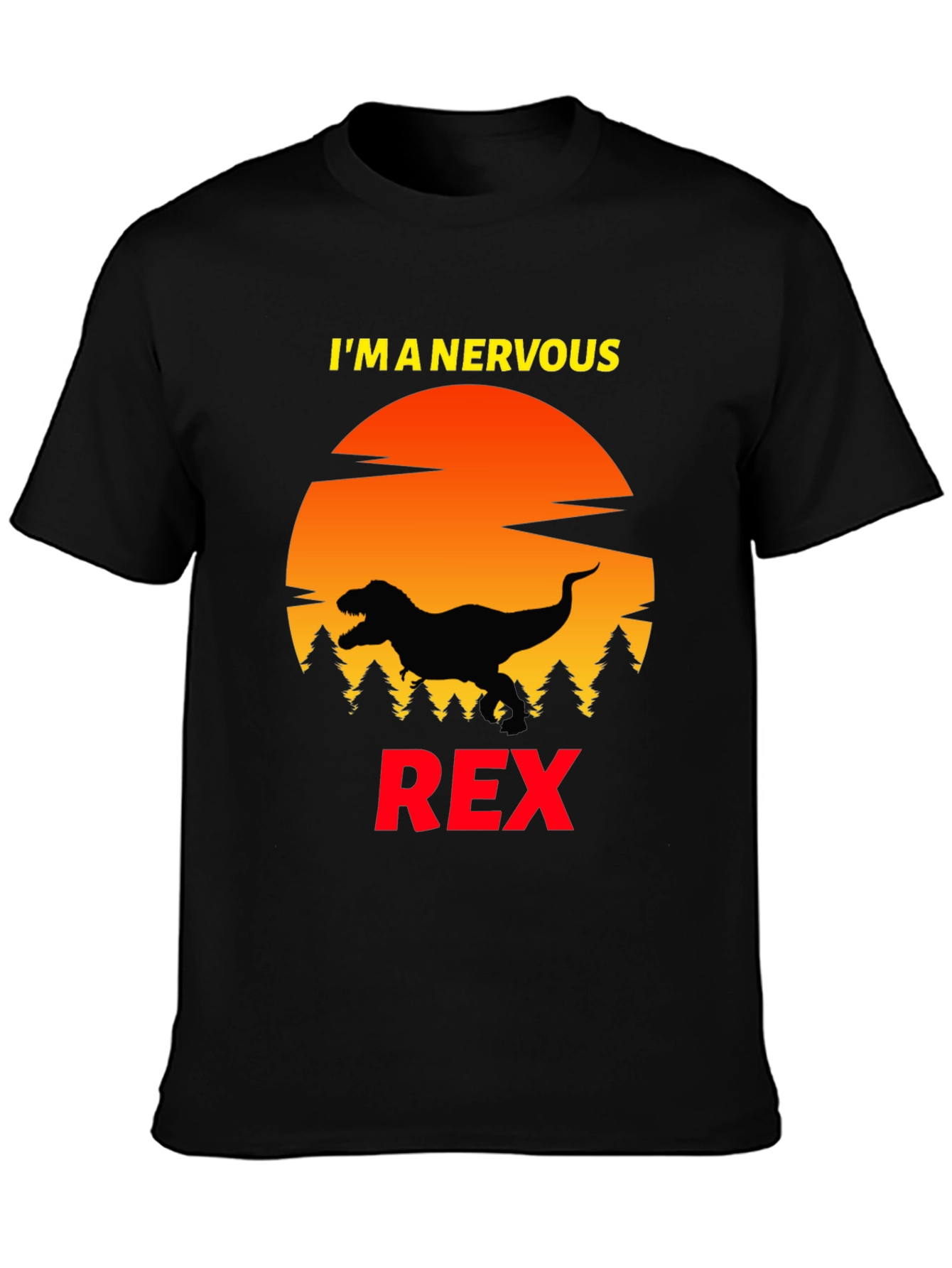 Nervous Rex T-Shirt - Funny Dinosaur Tee