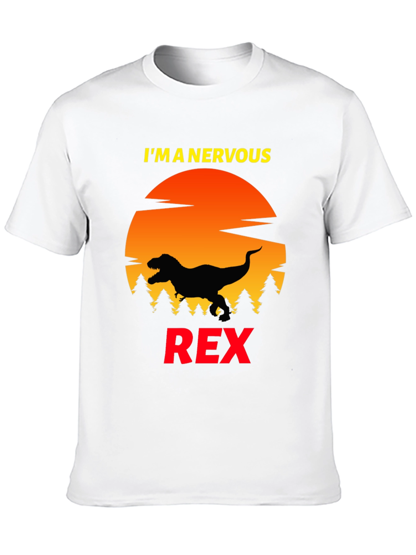 Nervous Rex T-Shirt - Funny Dinosaur Tee