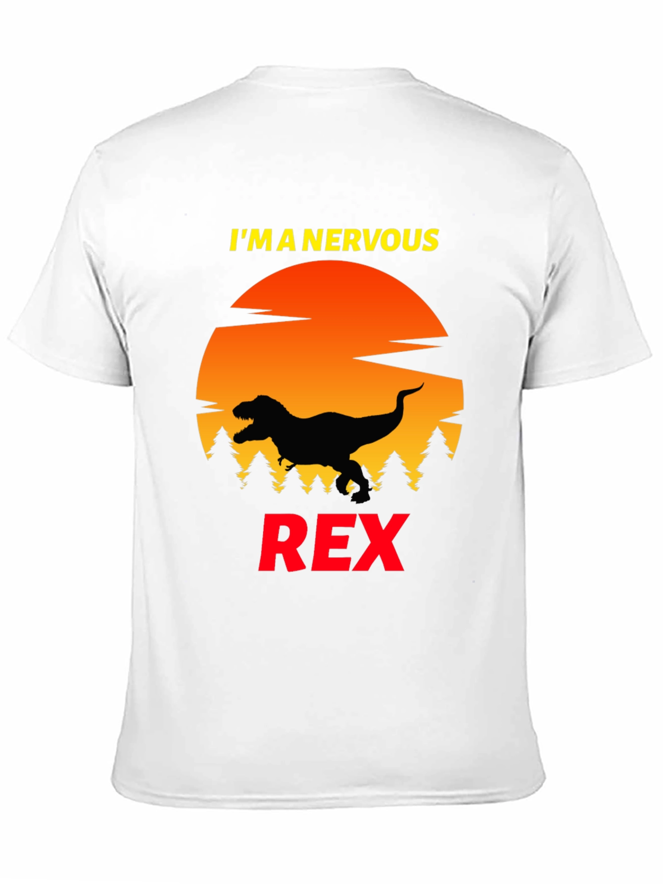 Nervous Rex T-Shirt - Funny Dinosaur Tee