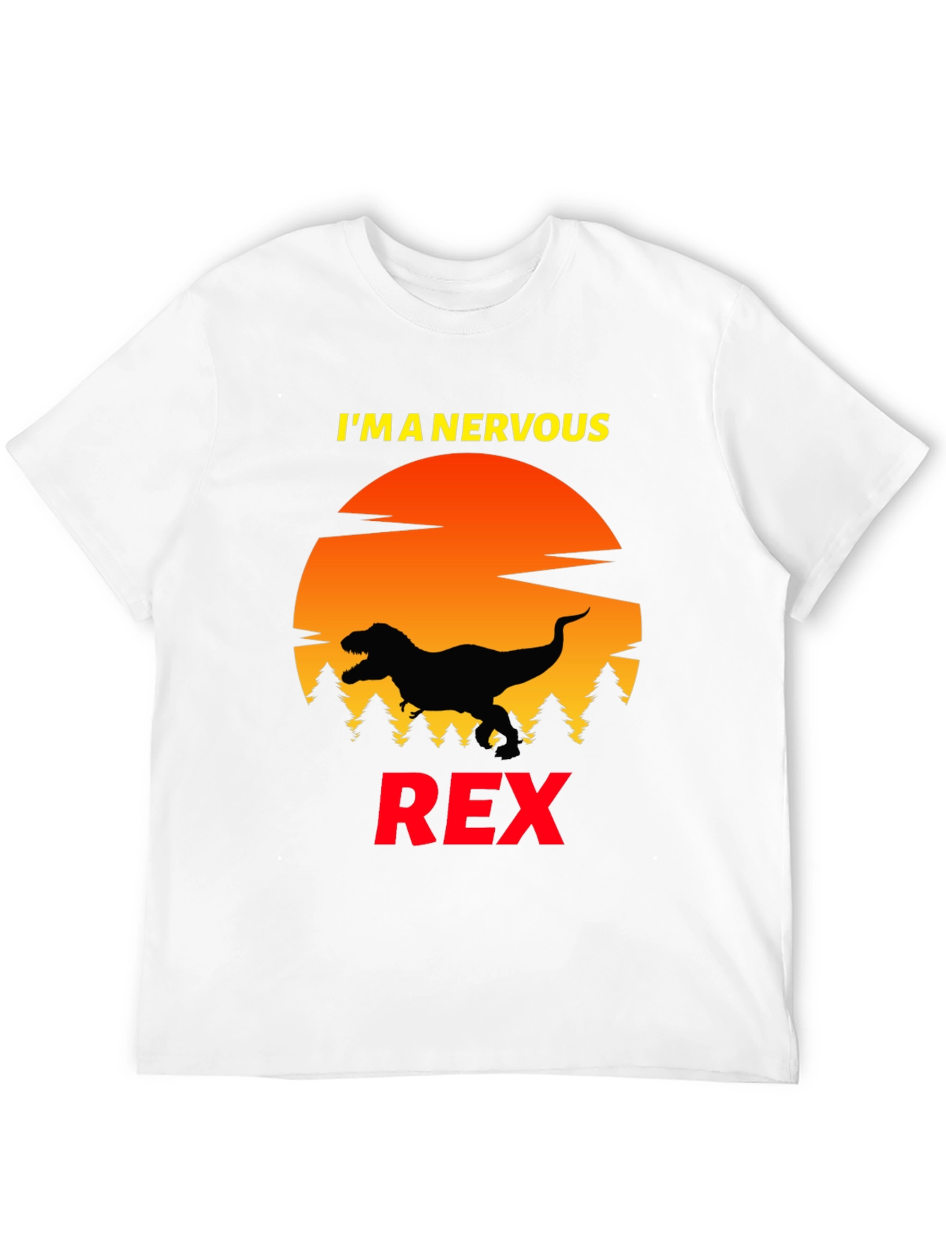 Nervous Rex T-Shirt - Funny Dinosaur Tee
