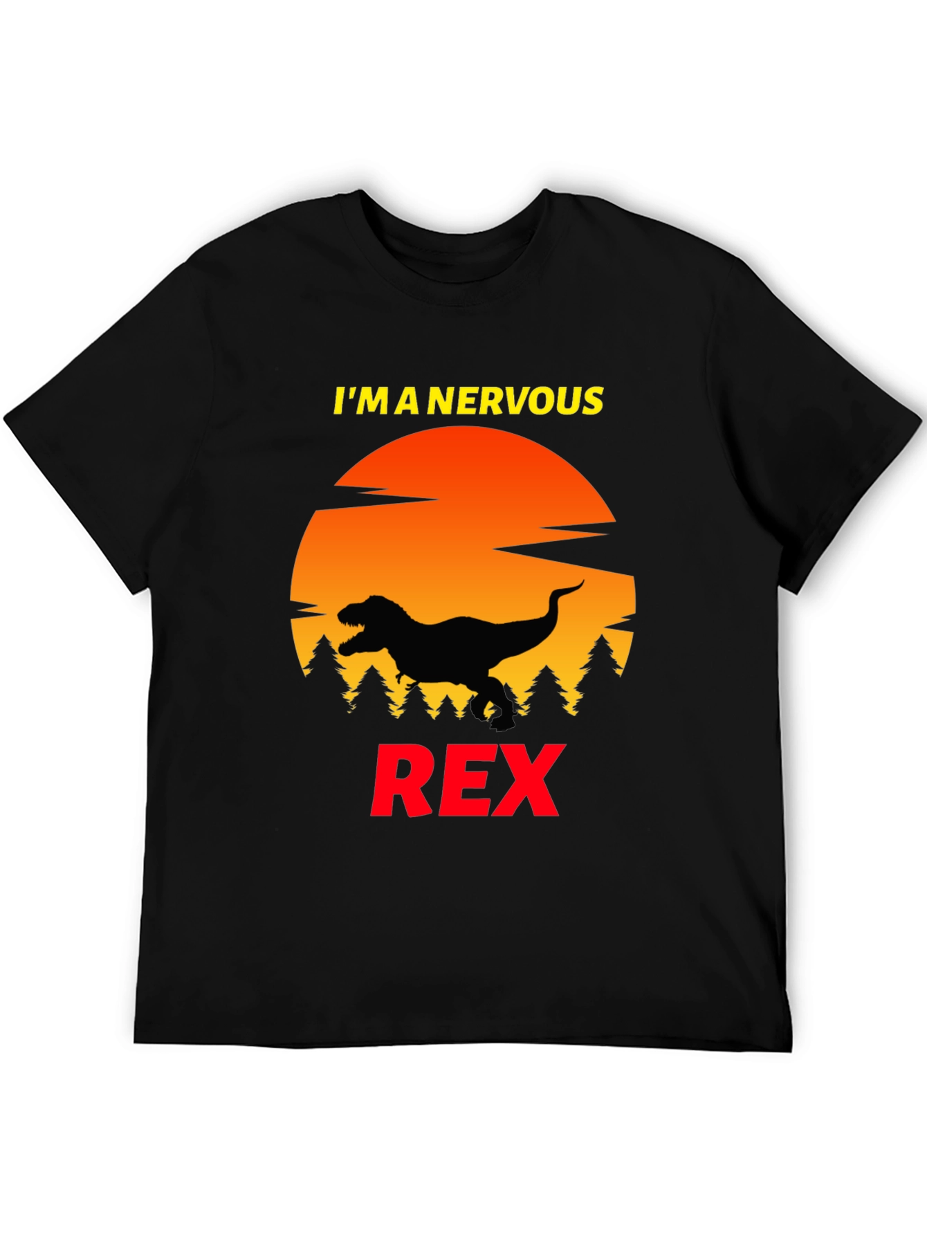 Nervous Rex T-Shirt - Funny Dinosaur Tee