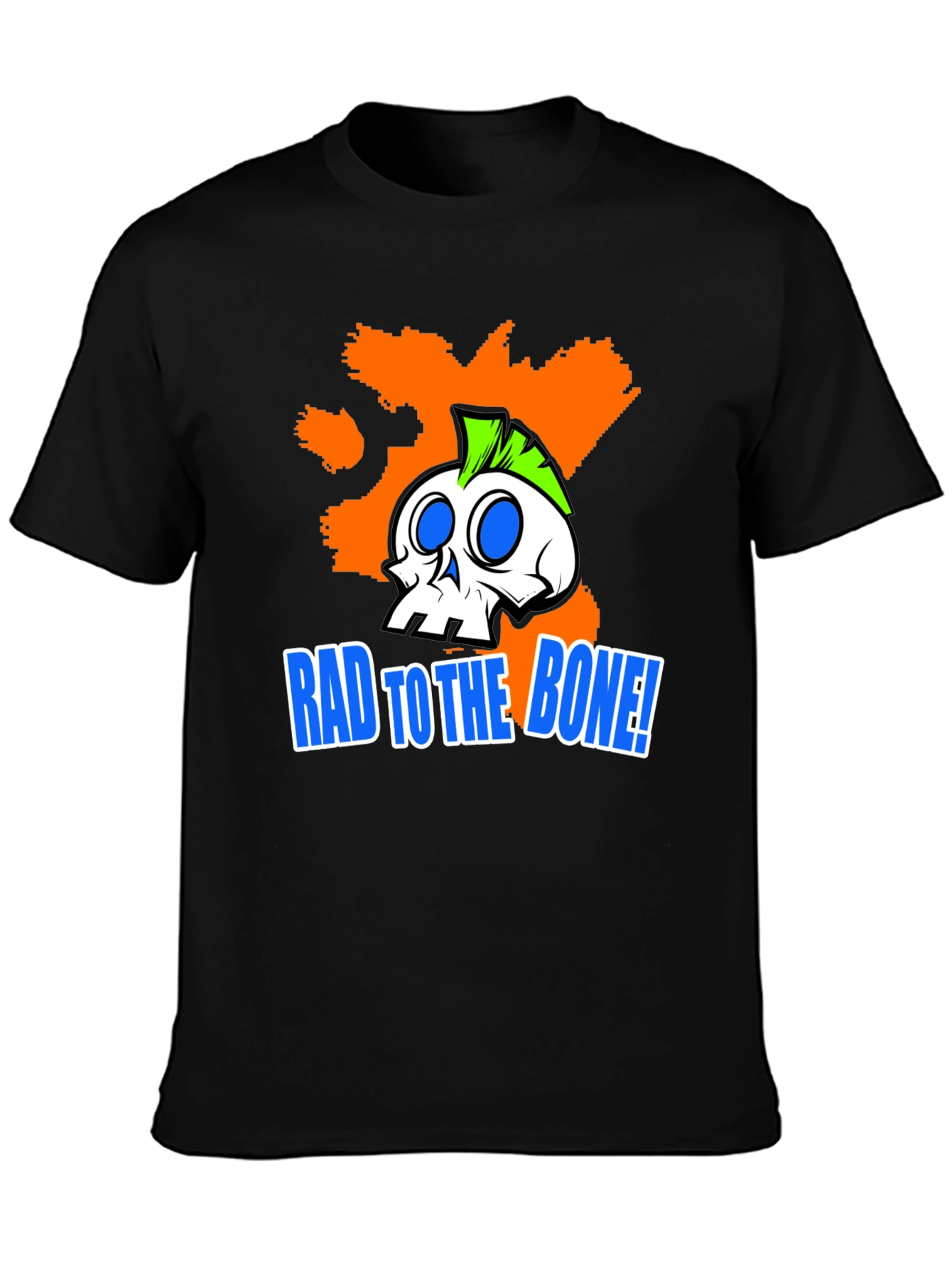 Rad to the Bone! Graphic Print T-Shirt