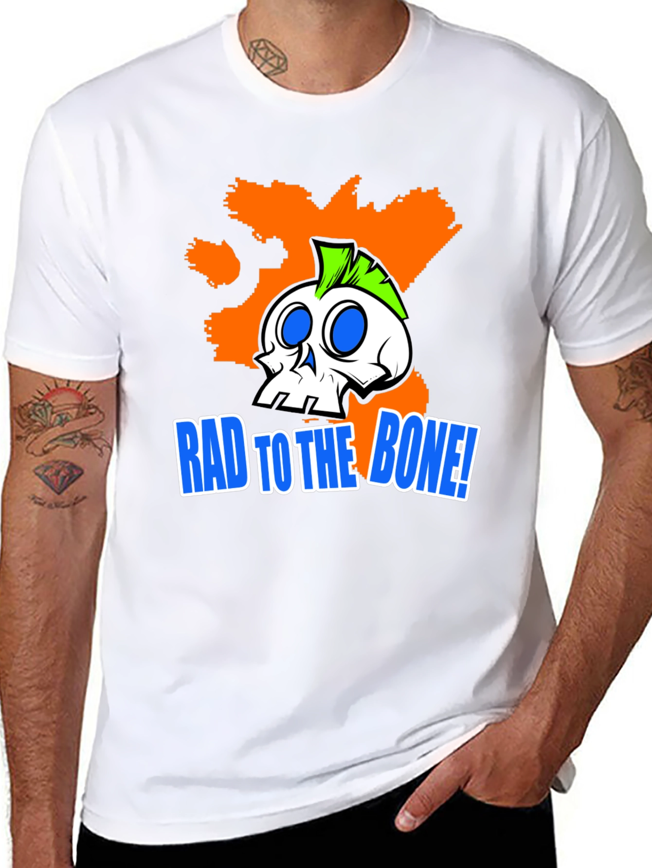 Rad to the Bone! Graphic Print T-Shirt