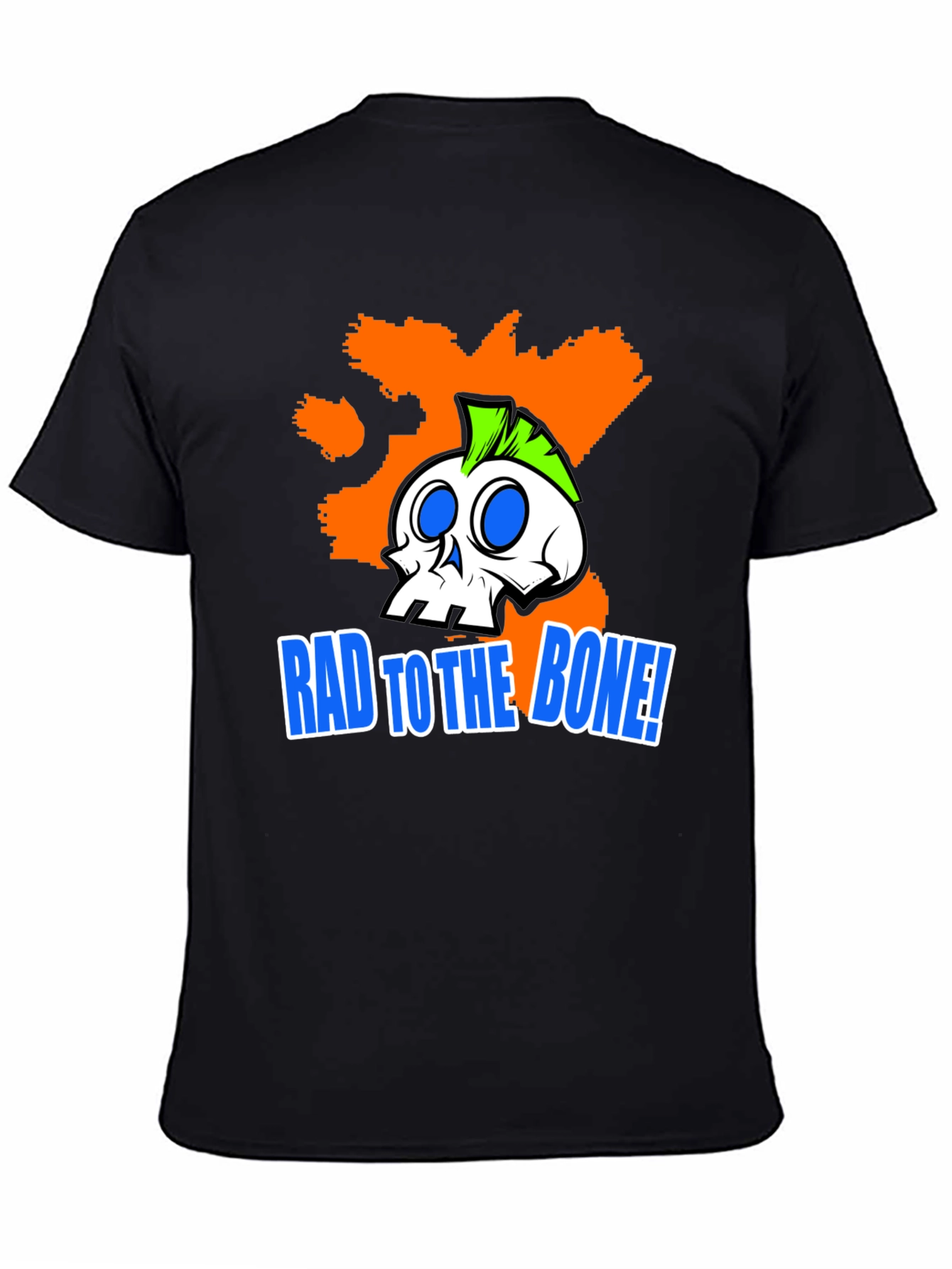 Rad to the Bone! Graphic Print T-Shirt