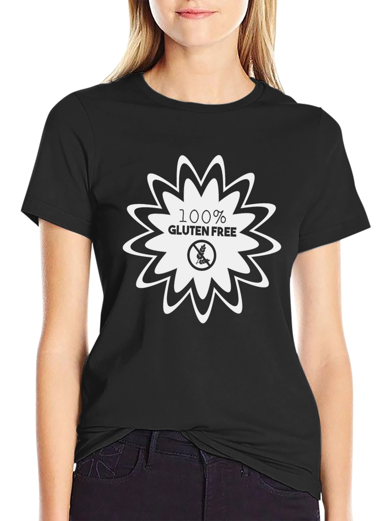 100% Gluten Free Black T-Shirt