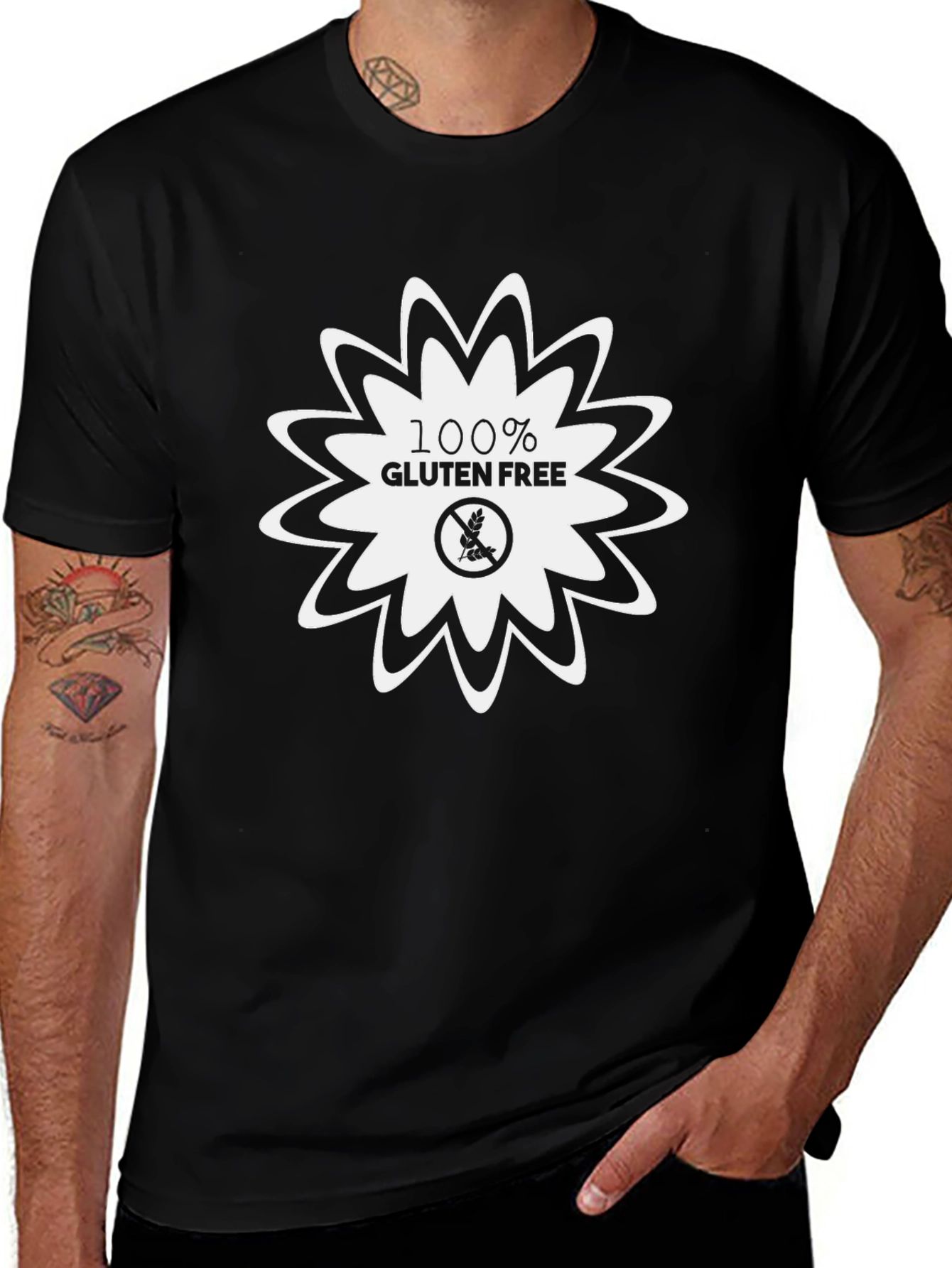 100% Gluten Free Black T-Shirt