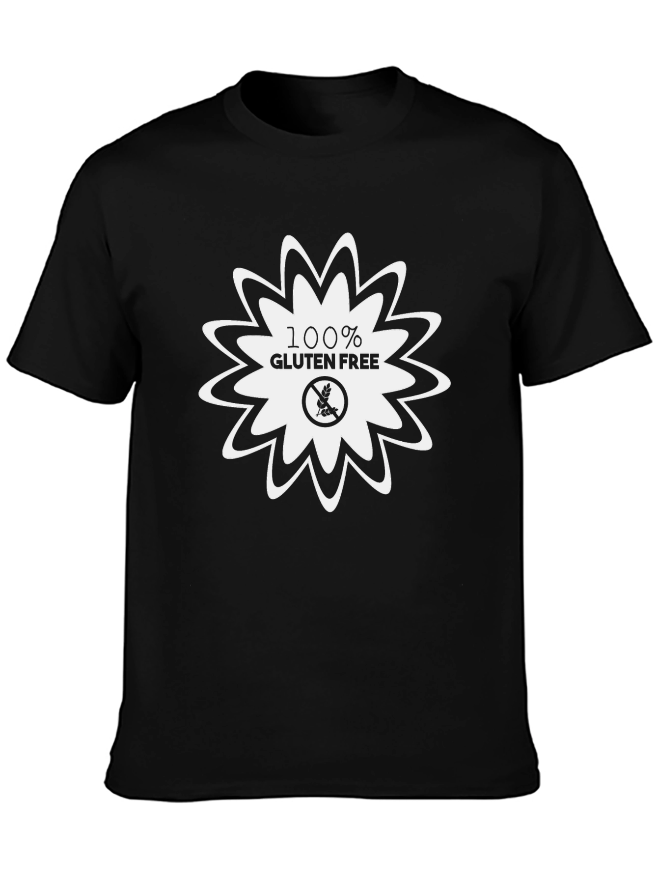 100% Gluten Free Black T-Shirt