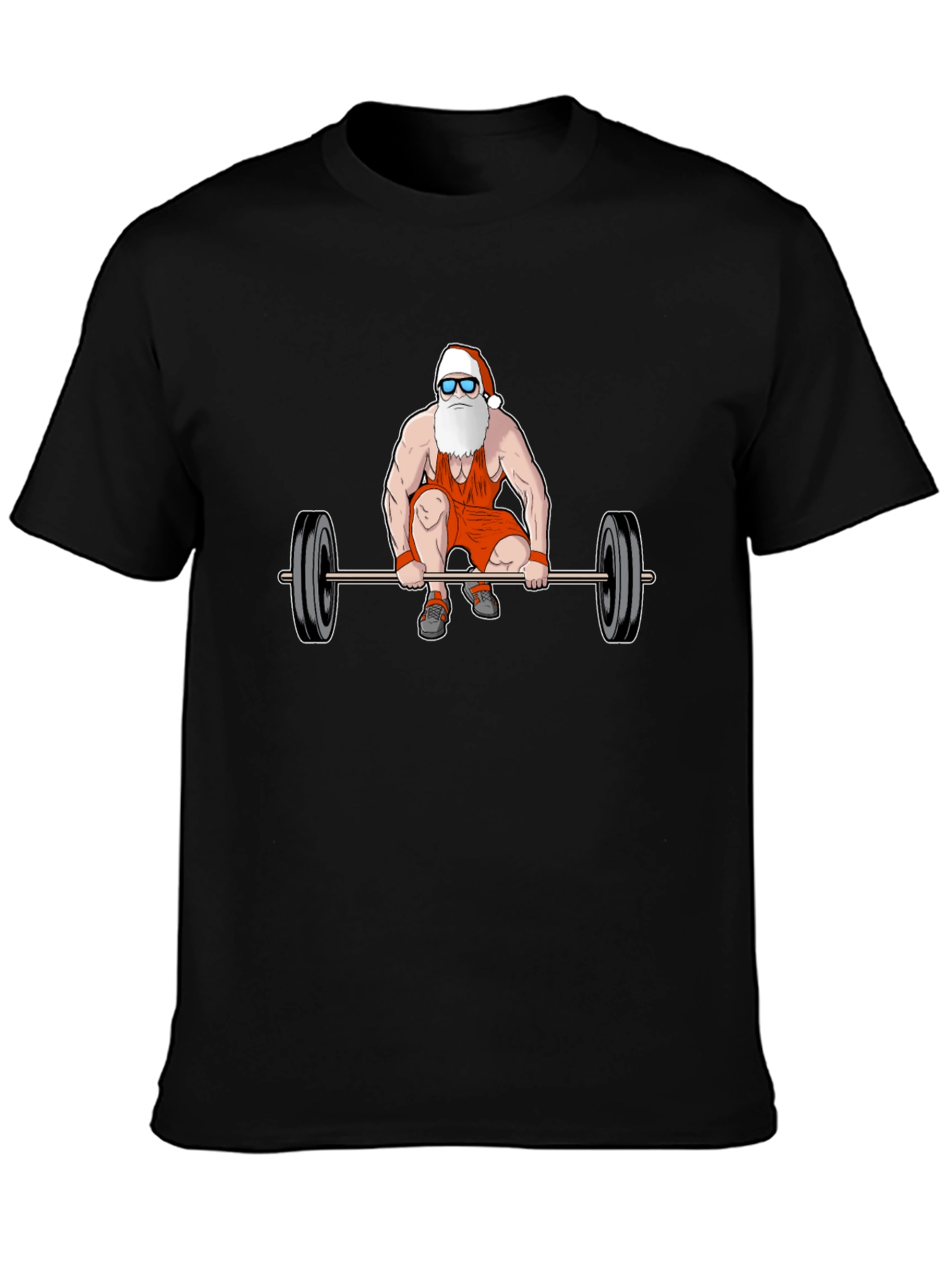 Santa Claus Weightlifting T-Shirt - Christmas Gym