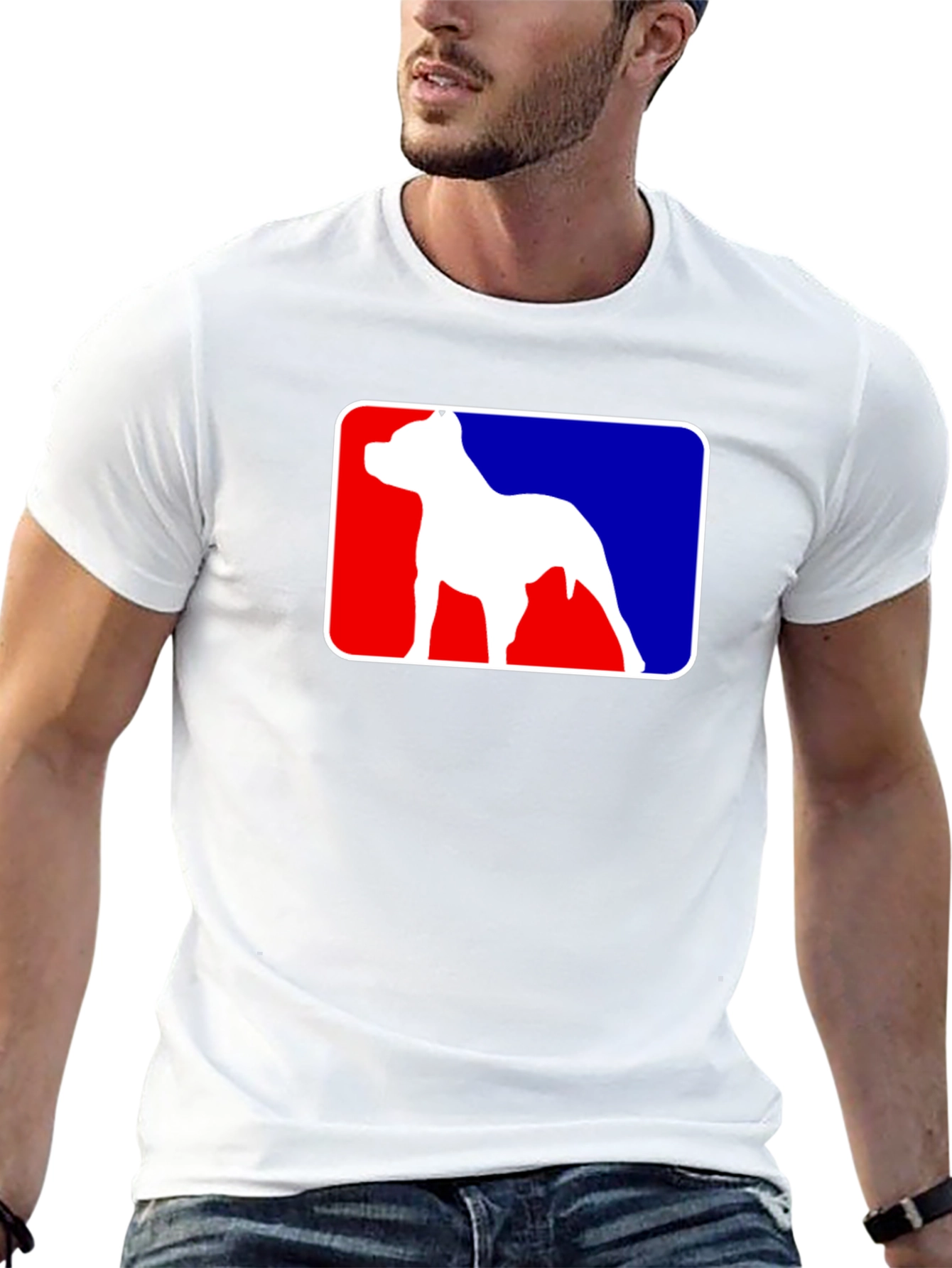 Pitbull Dog Lover T-Shirt - Baseball Style Logo Tee