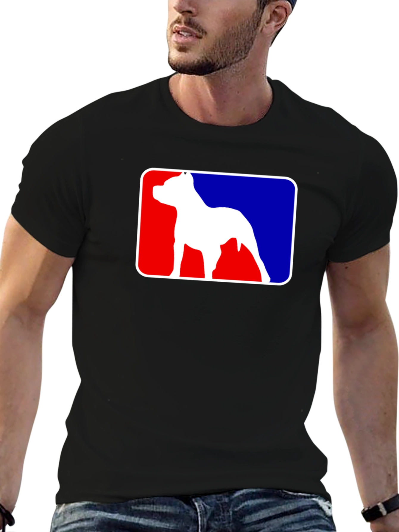 Pitbull Dog Lover T-Shirt - Baseball Style Logo Tee