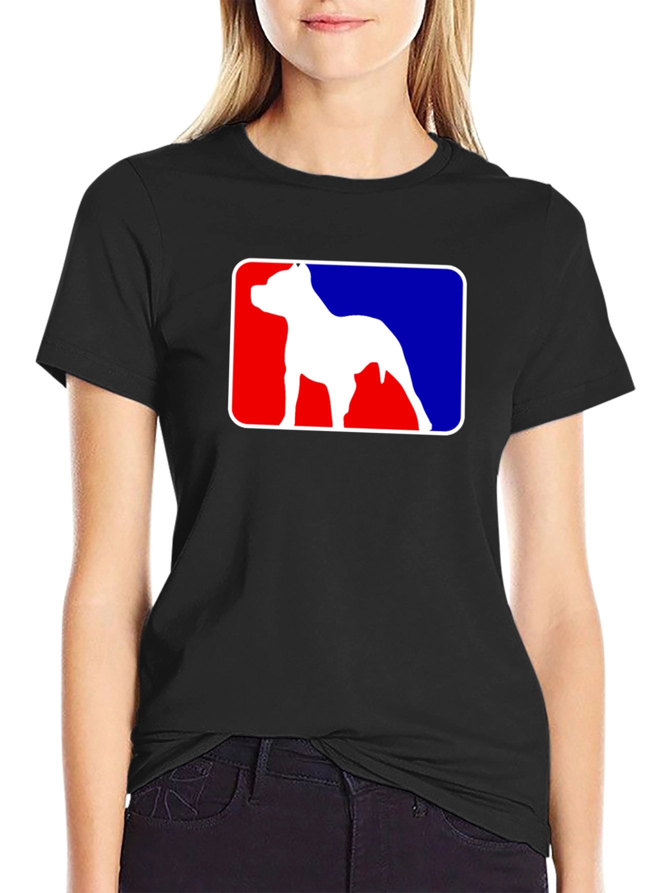 Pitbull Dog Lover T-Shirt - Baseball Style Logo Tee
