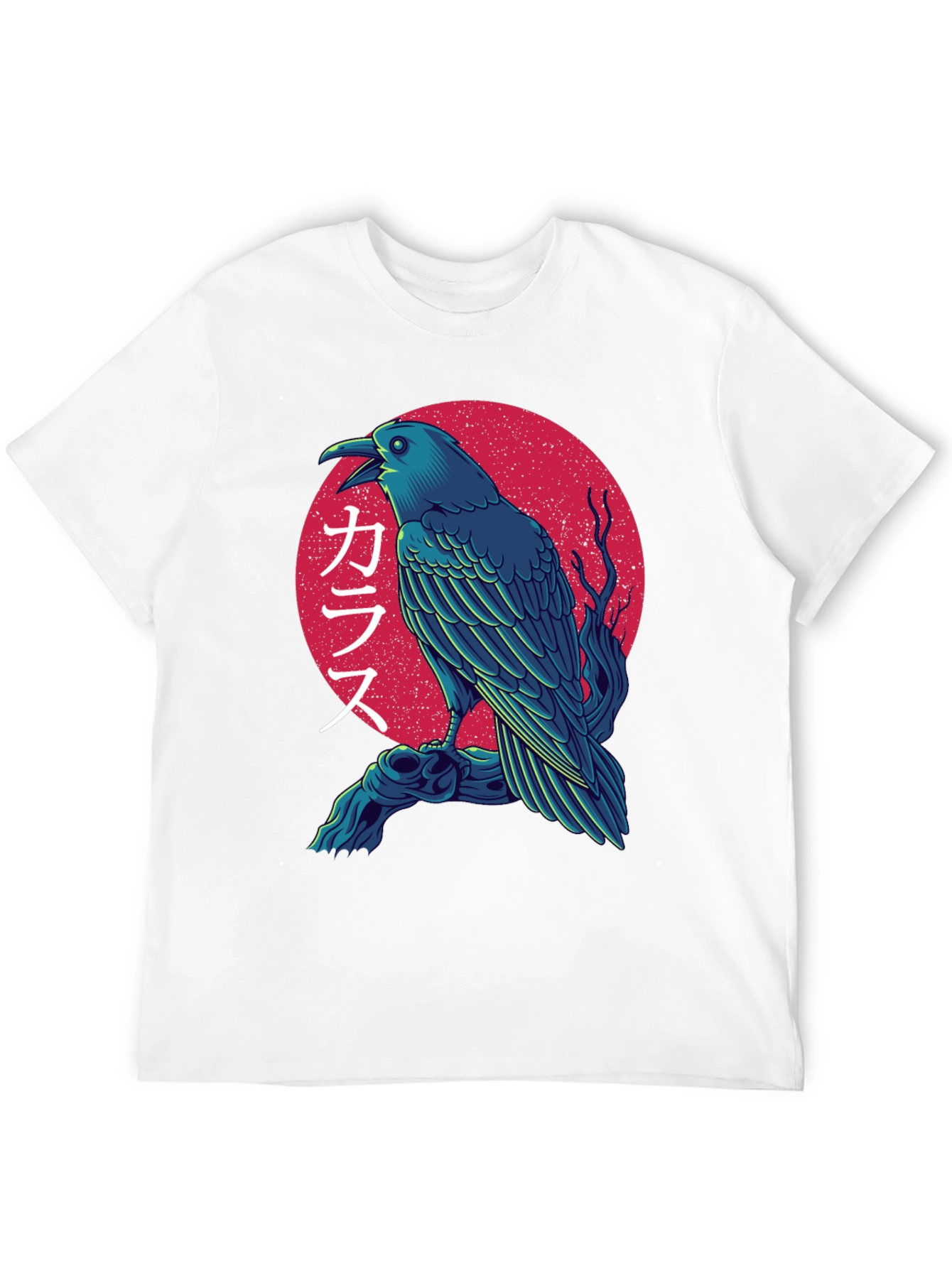 Japanese Raven T-Shirt - Unique Bird Graphic Tee