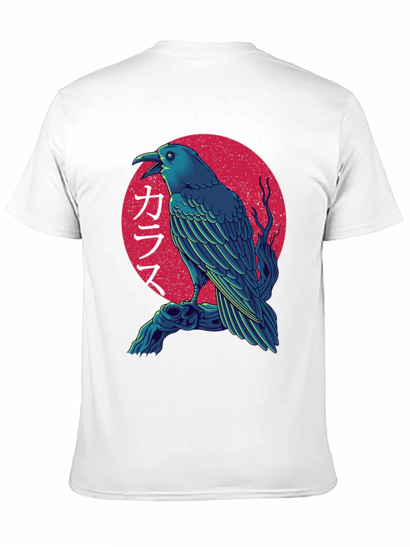 Japanese Raven T-Shirt - Unique Bird Graphic Tee