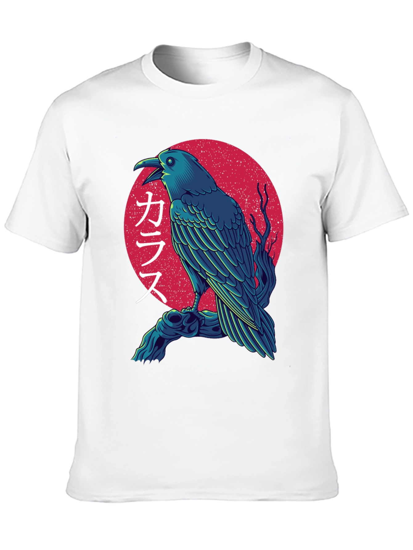 Japanese Raven T-Shirt - Unique Bird Graphic Tee