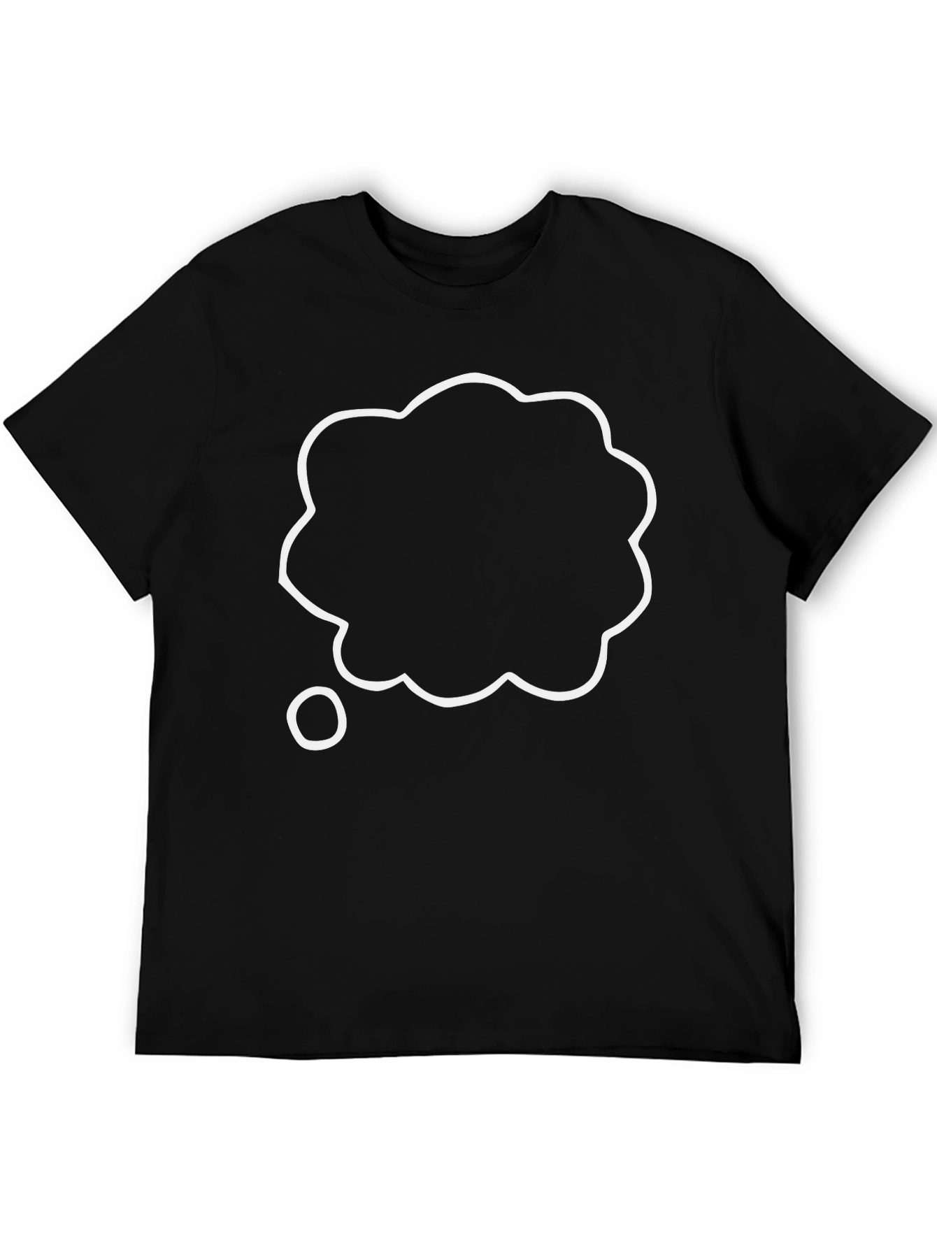 Black T-Shirt with Thinking Cloud