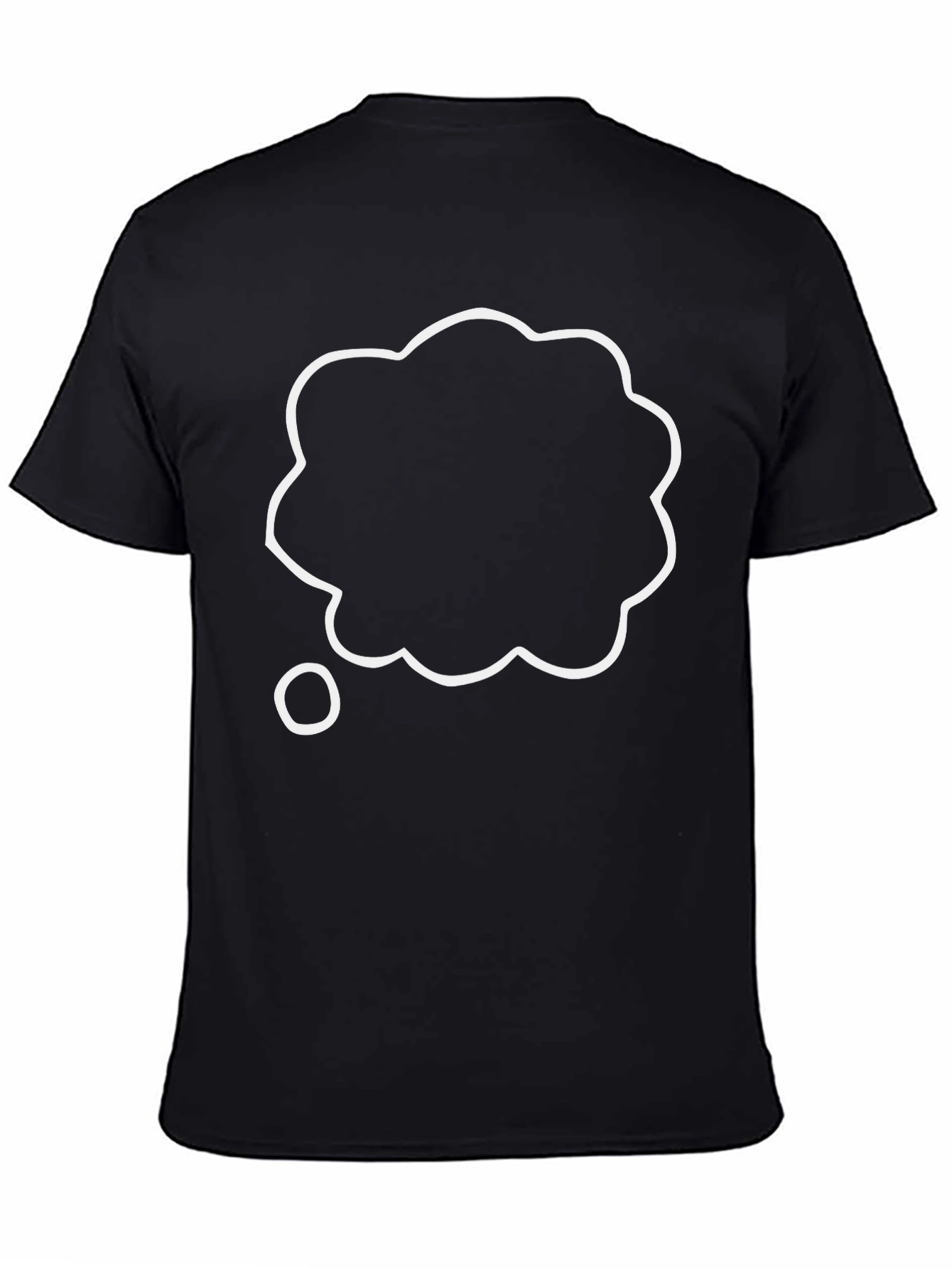 Black T-Shirt with Thinking Cloud