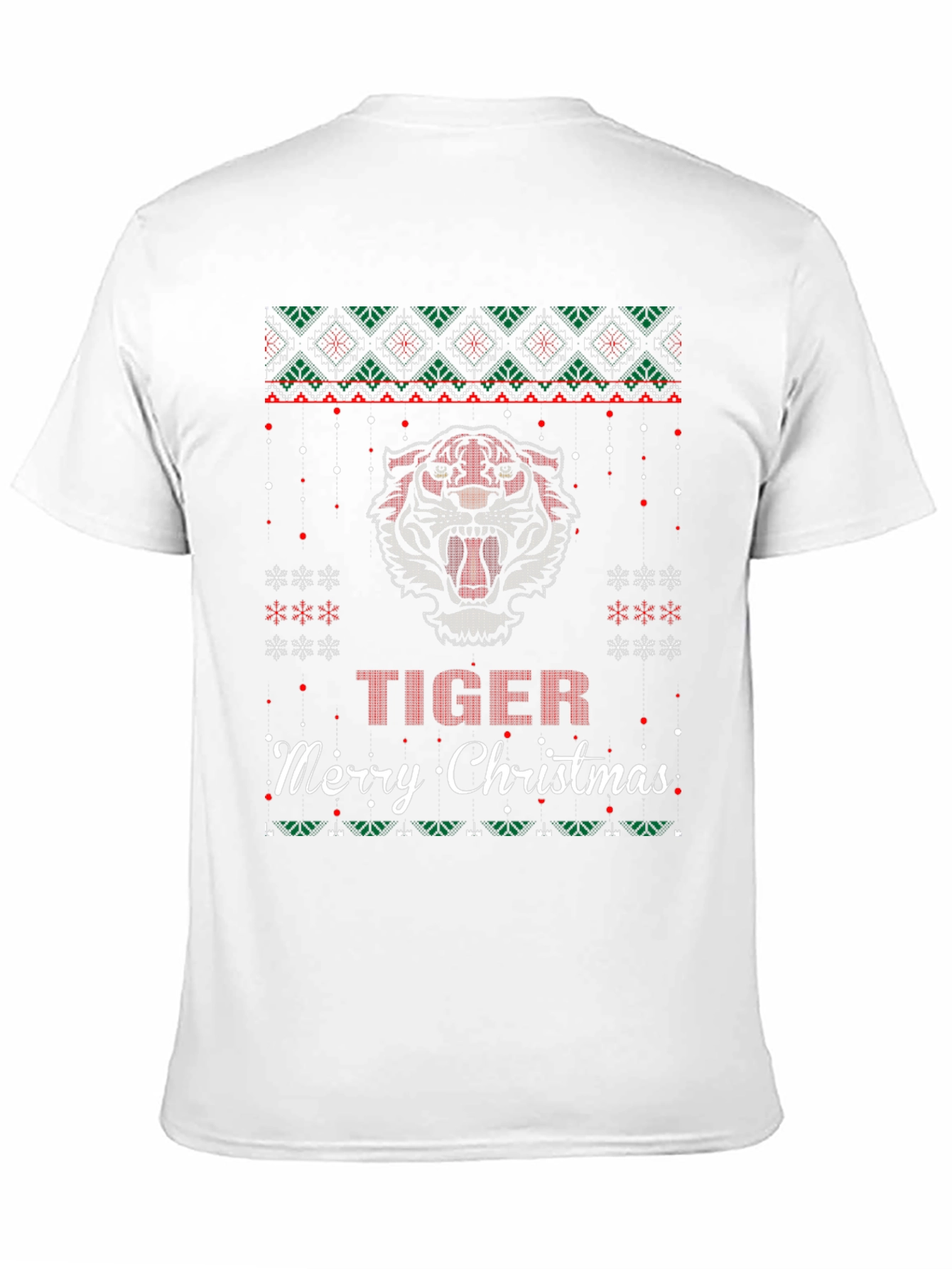 Tiger Merry Christmas Ugly Sweater T-Shirt
