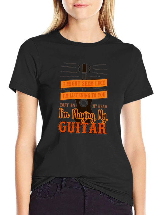 Guitar Player T-Shirt - Im Playing My Guitar Graphic Tee