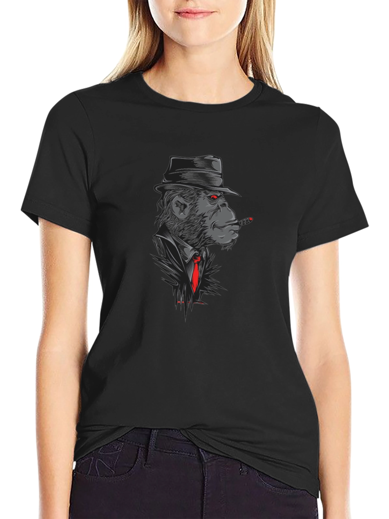 Gangster Monkey T-Shirt - Black