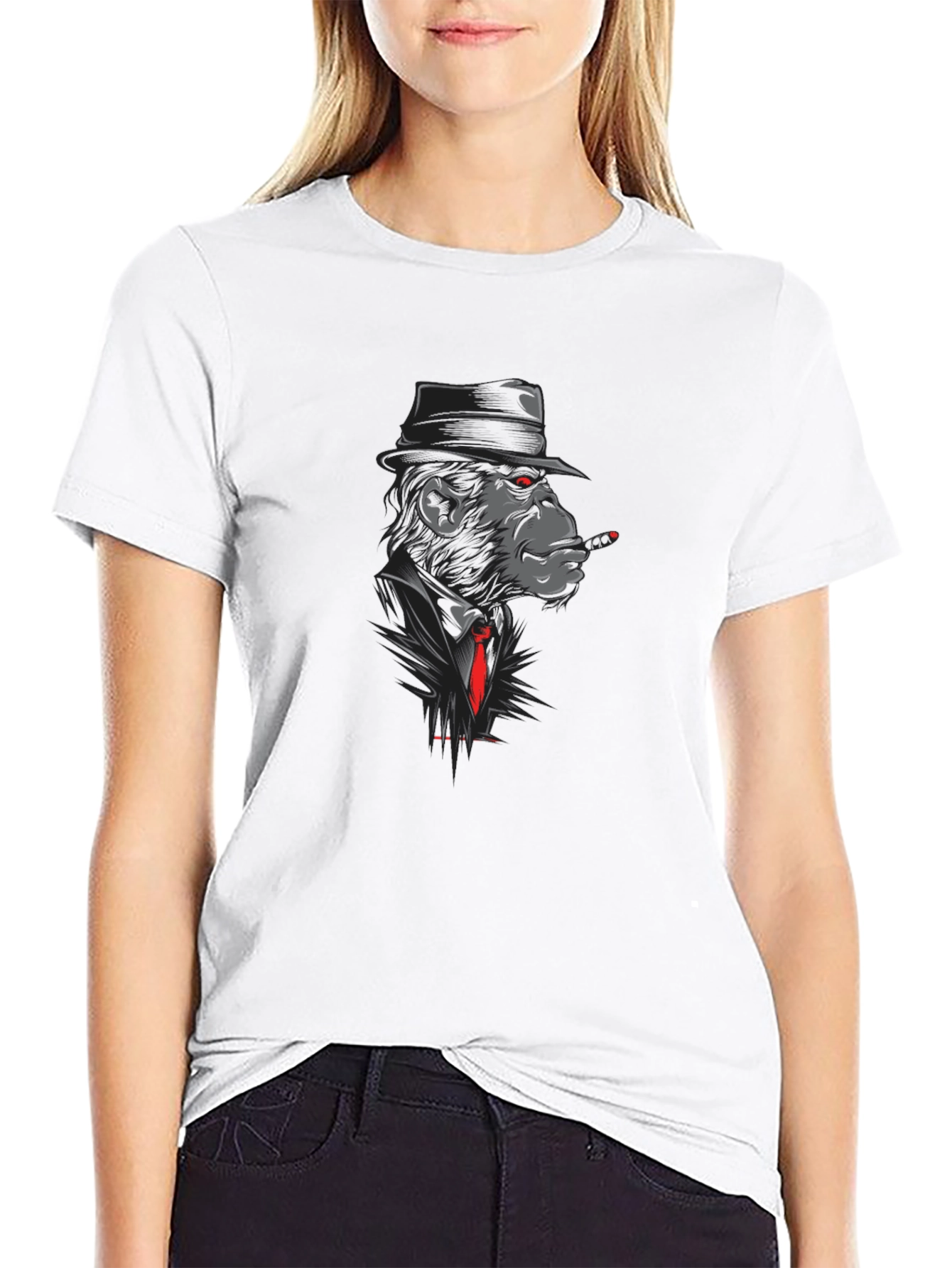Gangster Monkey T-Shirt - Black