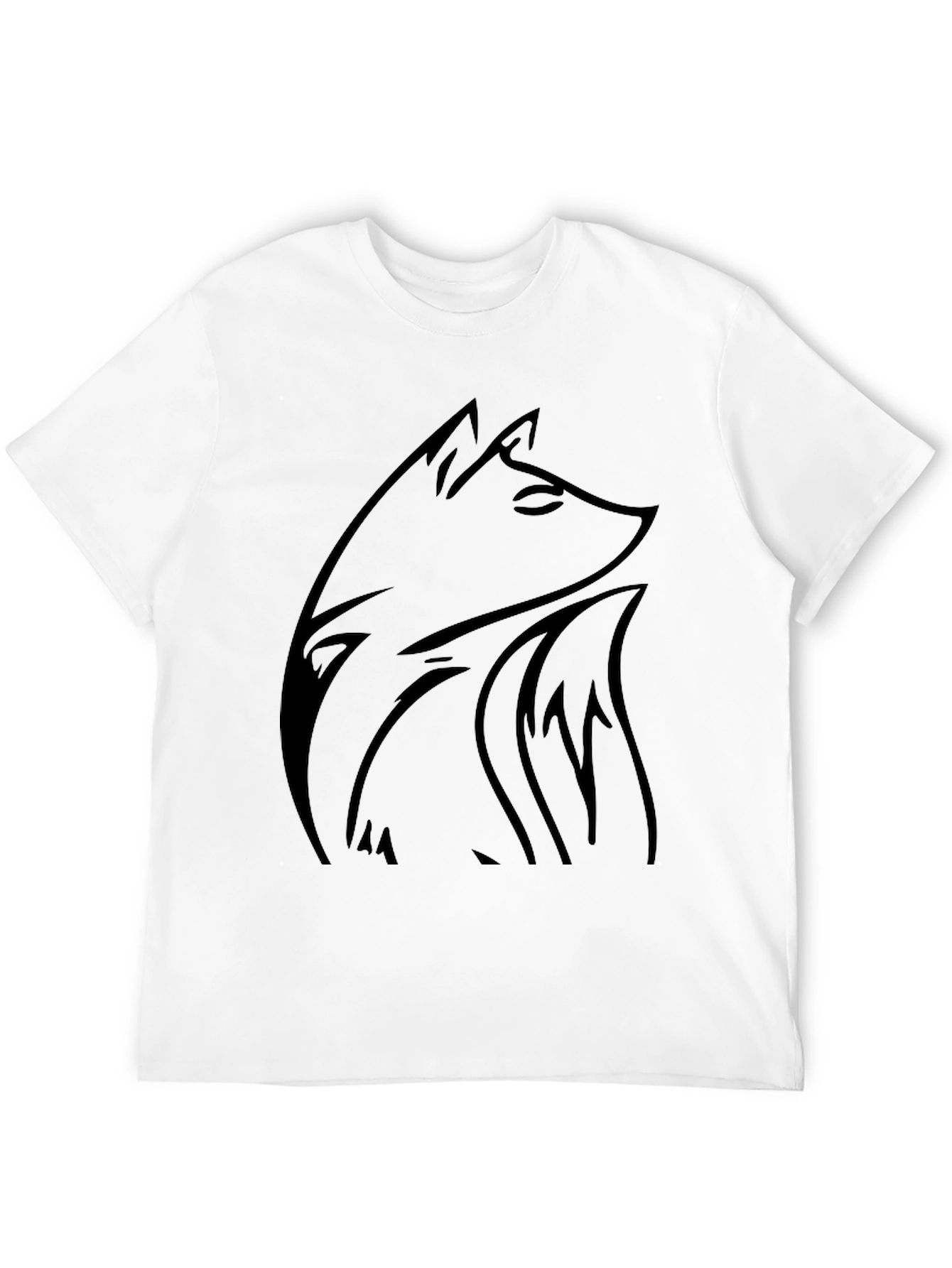 Black Wolf Graphic Tee - Stylish Casual Wear