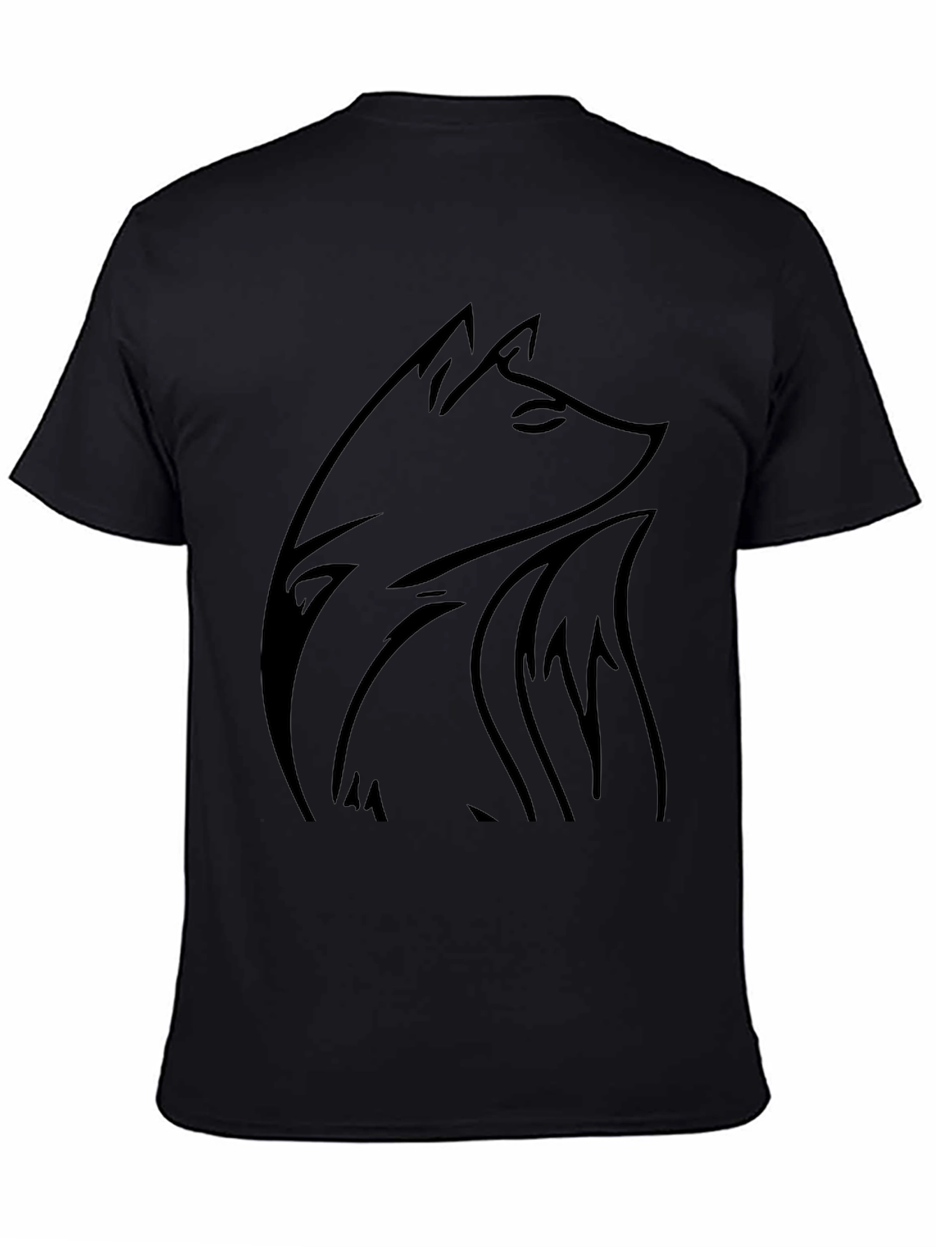 Black Wolf Graphic Tee - Stylish Casual Wear