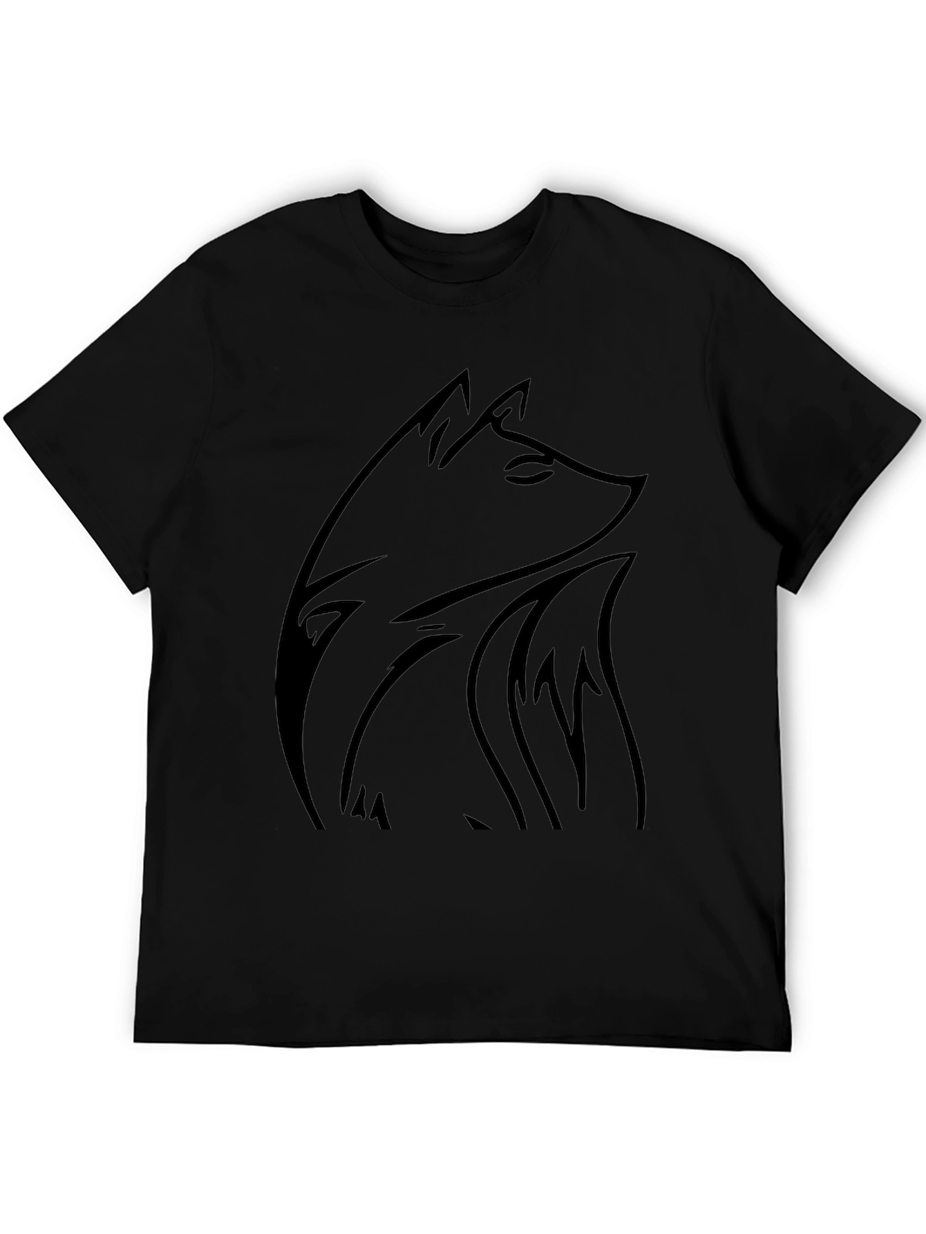 Black Wolf Graphic Tee - Stylish Casual Wear