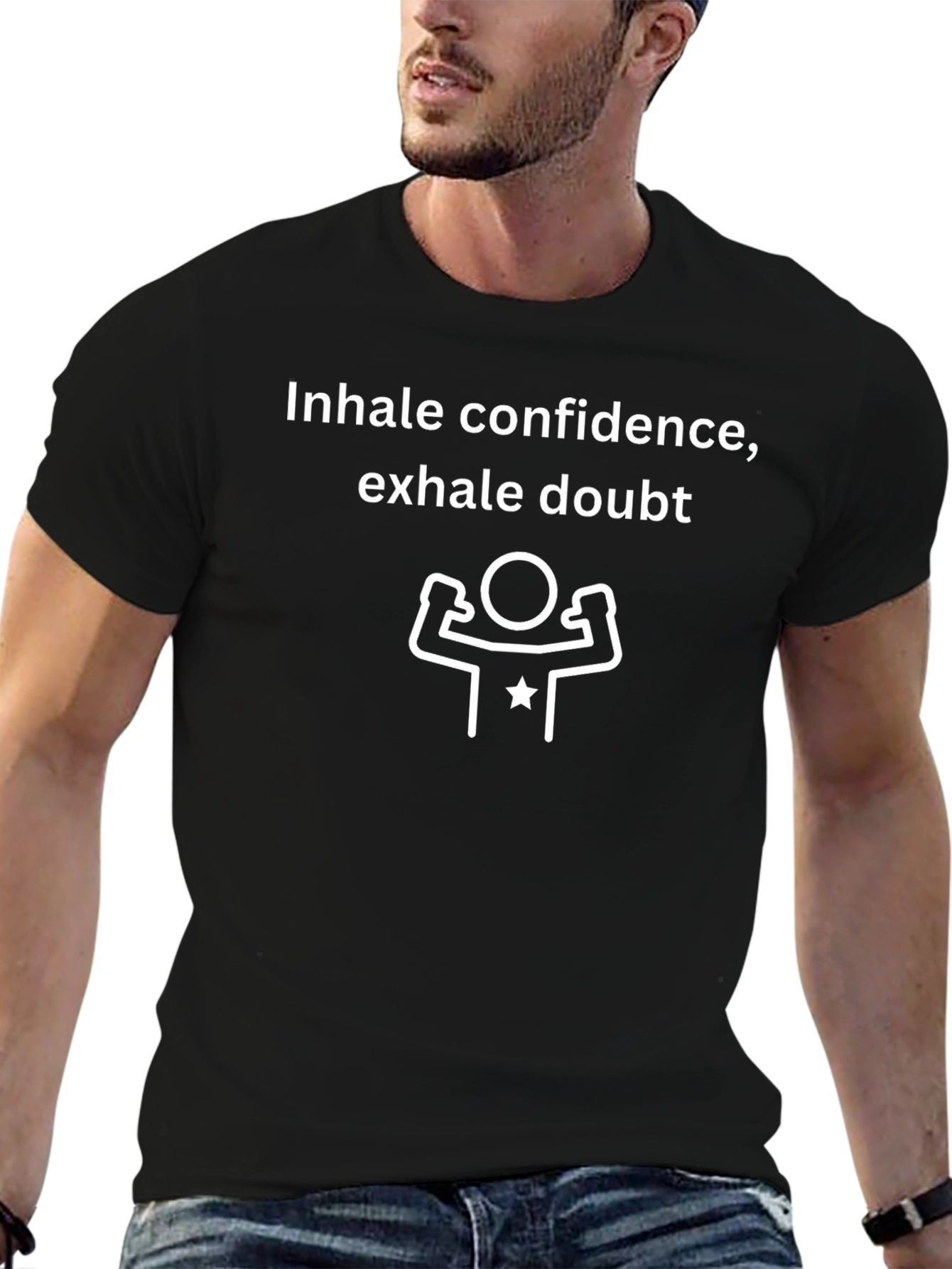 Inhale Confidence Exhale Doubt Black T-Shirt