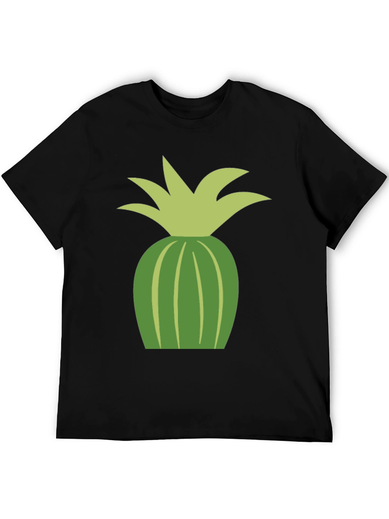 Pineapple Graphic Tee - Casual Black T-Shirt