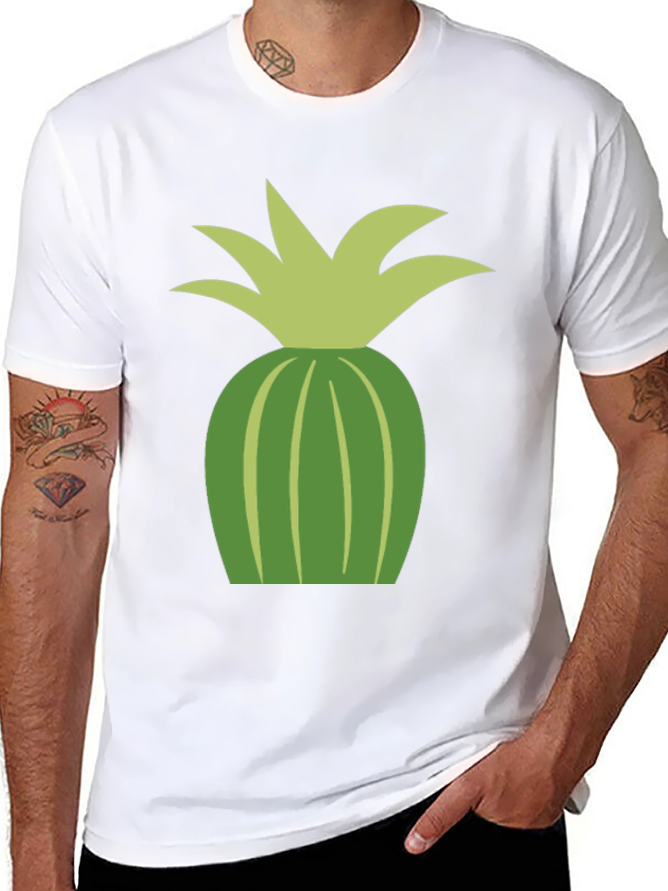 Pineapple Graphic Tee - Casual Black T-Shirt