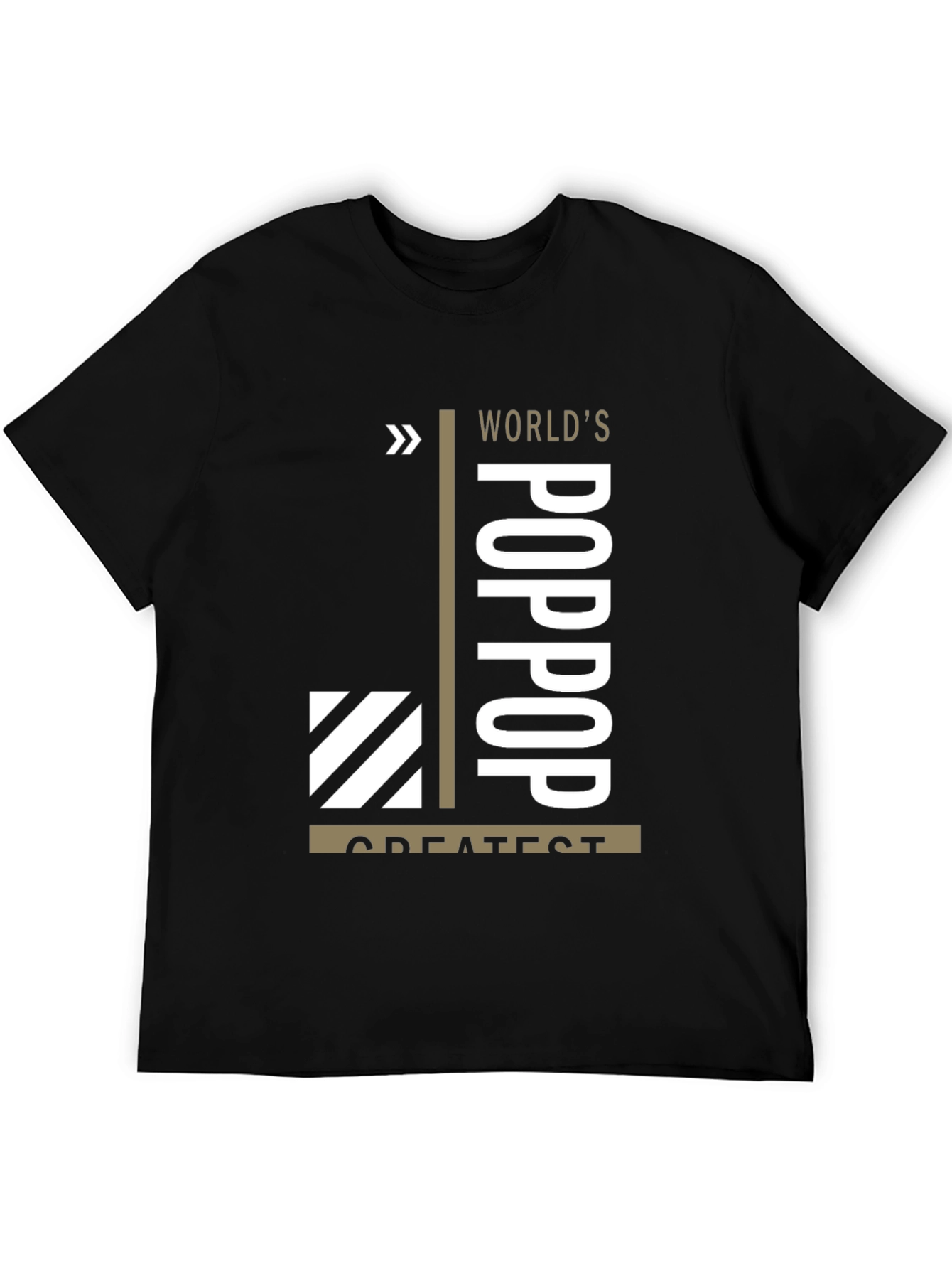 Worlds Greatest Poppop T-Shirt - Black Graphic Tee