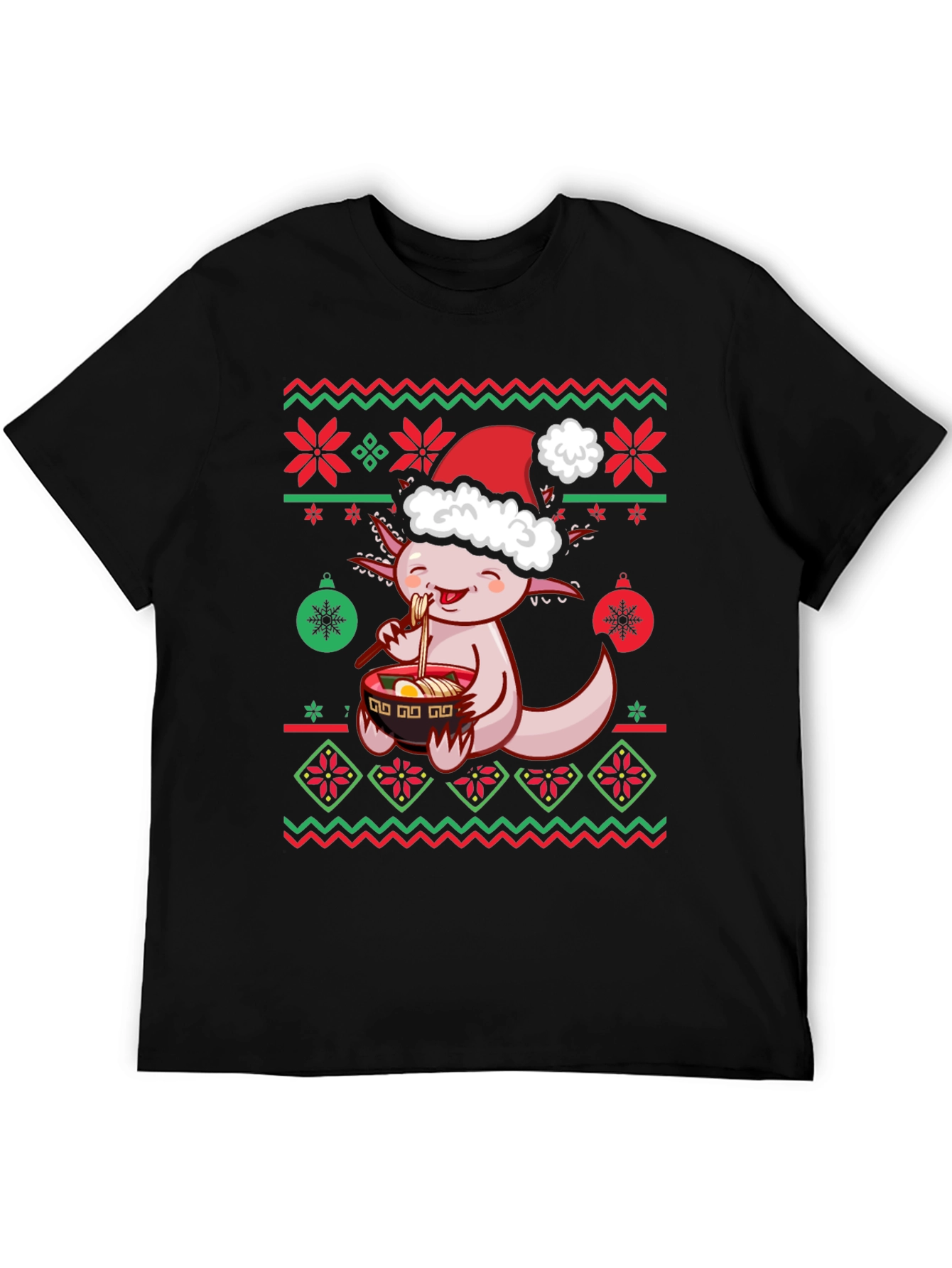 Axolotl Ramen Christmas Ugly Sweater T-Shirt