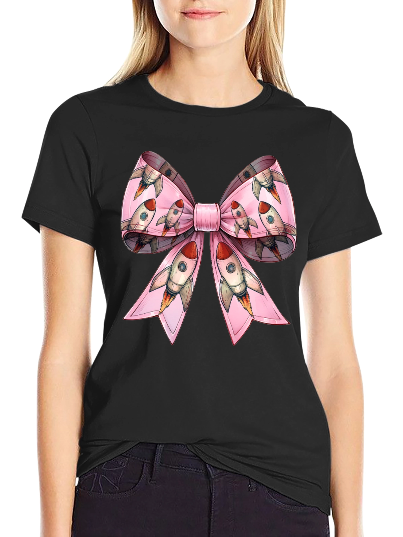 Rocket Bow T-Shirt - Blast Off in Style!
