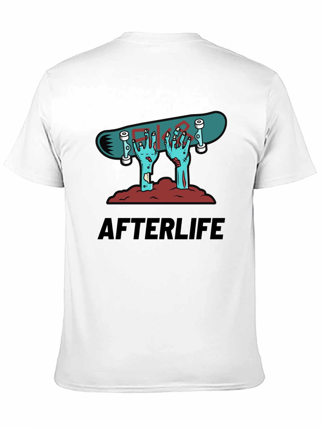 Afterlife Skateboard Graphic Tee - Black Cotton Shirt