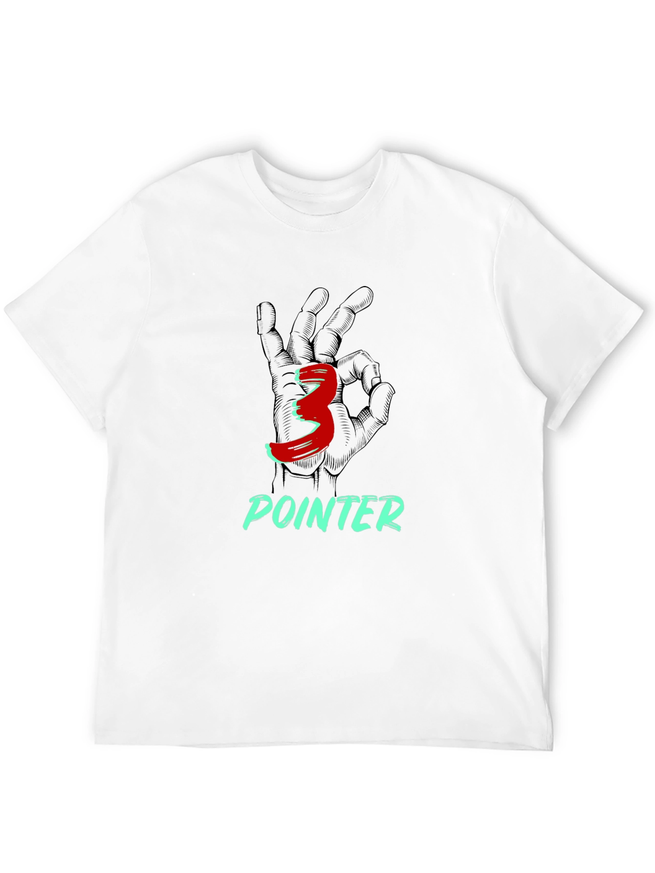Three Pointer Graphic Tee - Black Cotton