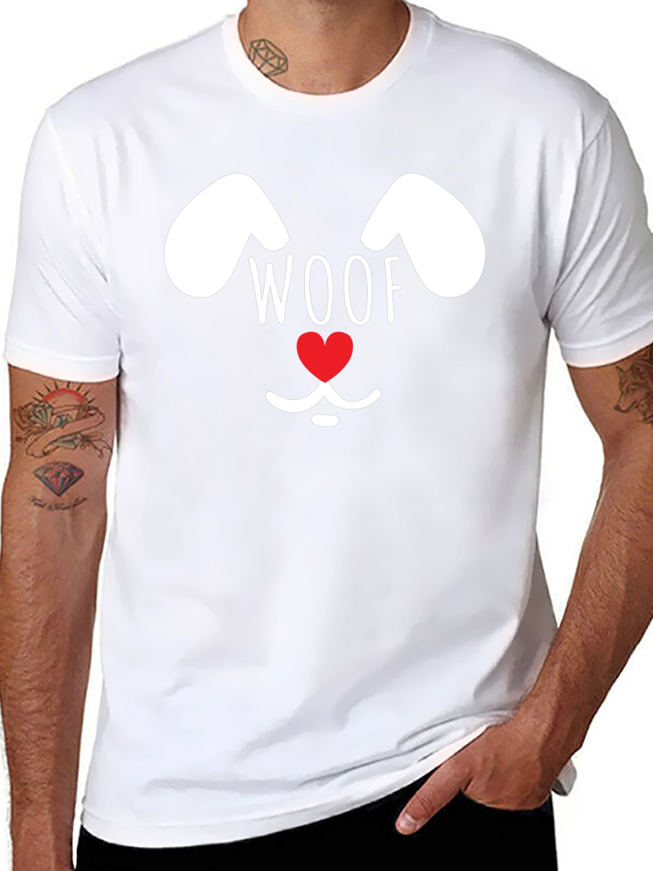 Woof Dog Face T-Shirt