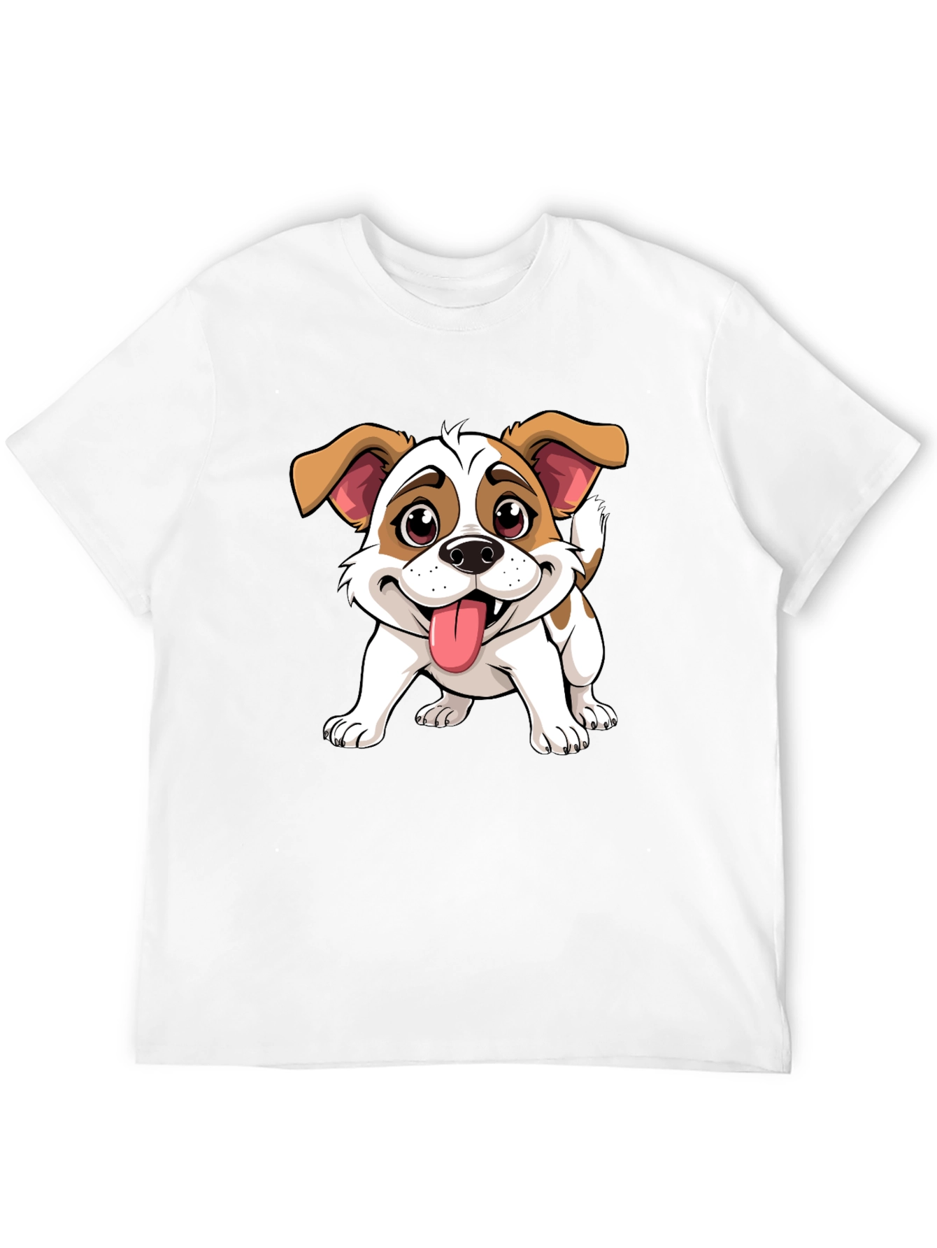 Cute Dog Cartoon Graphic T-Shirt