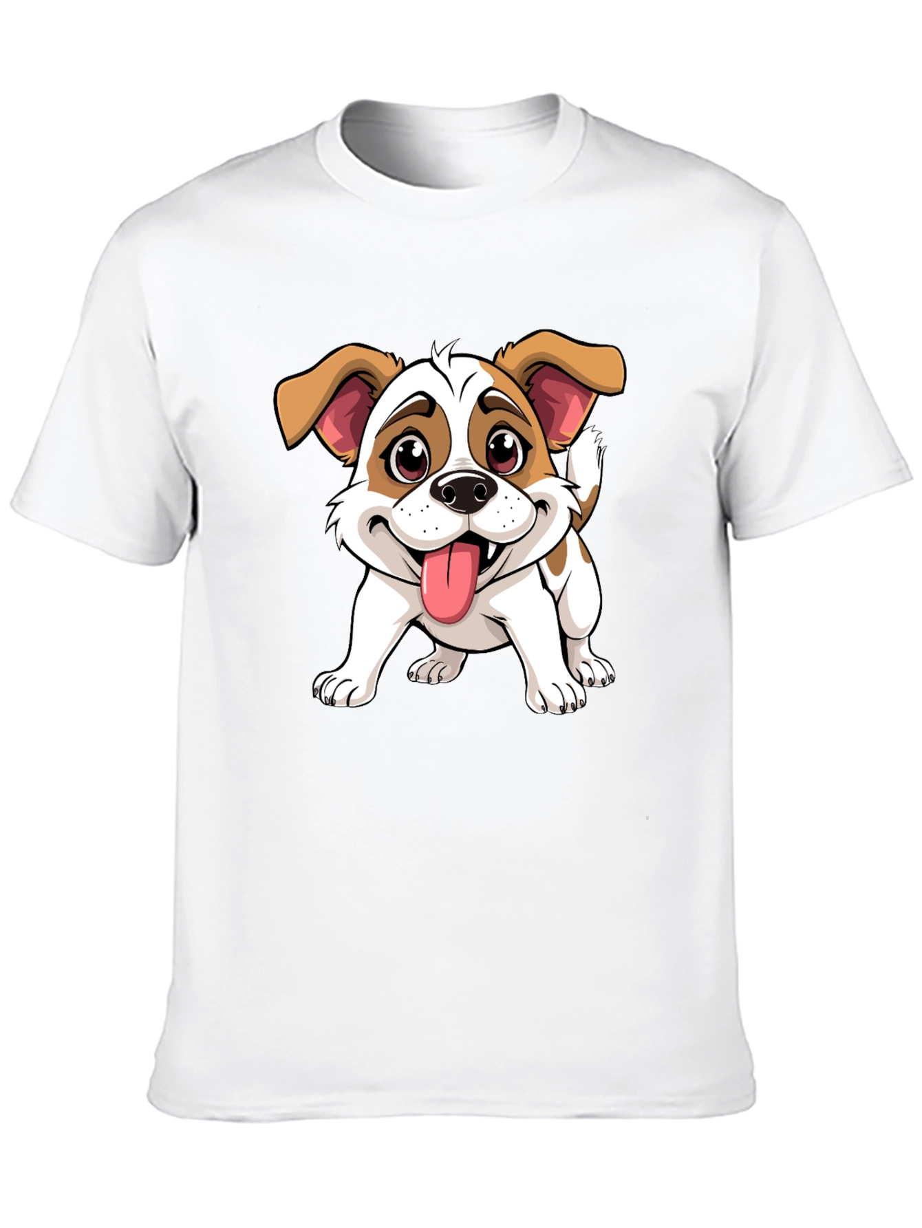 Cute Dog Cartoon Graphic T-Shirt