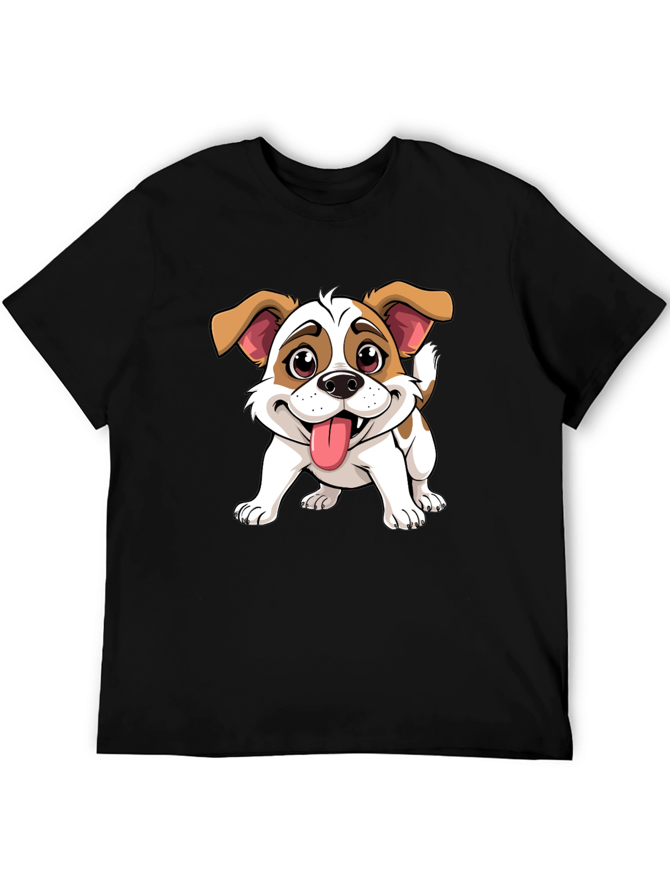 Cute Dog Cartoon Graphic T-Shirt