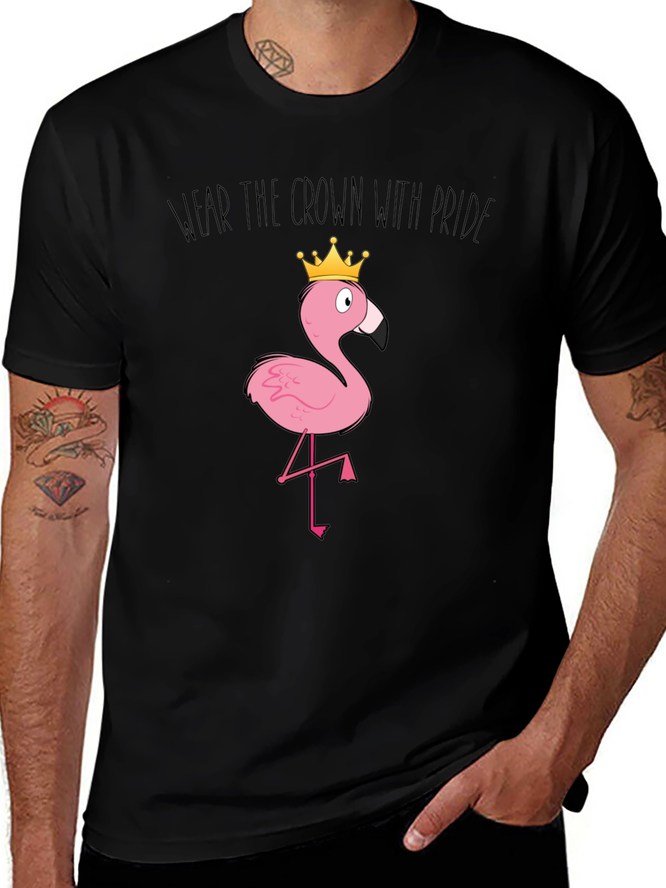 Wear the Crown with Pride Flamingo T-Shirt