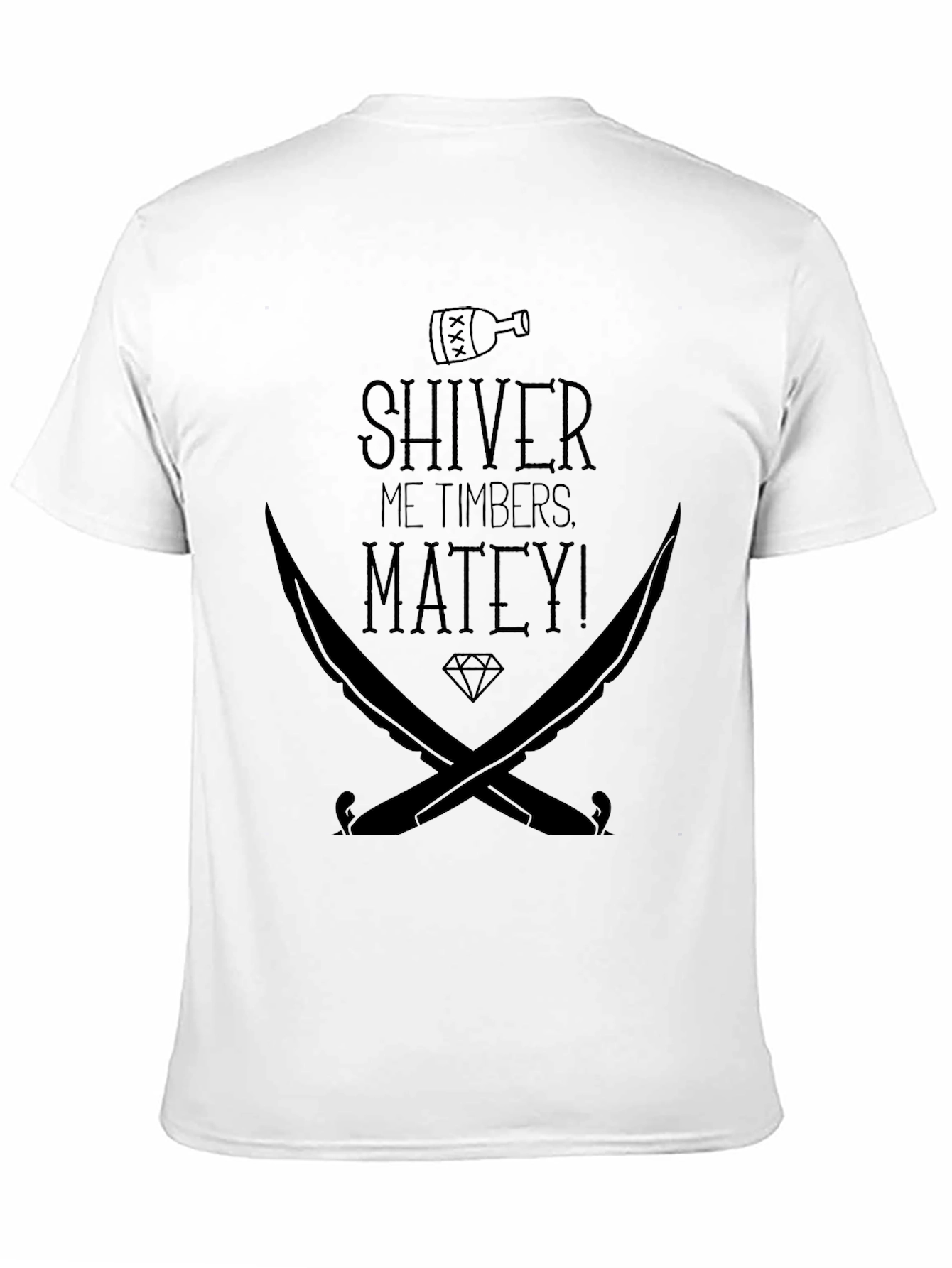 Shiver Me Timbers Matey Black Graphic T-Shirt